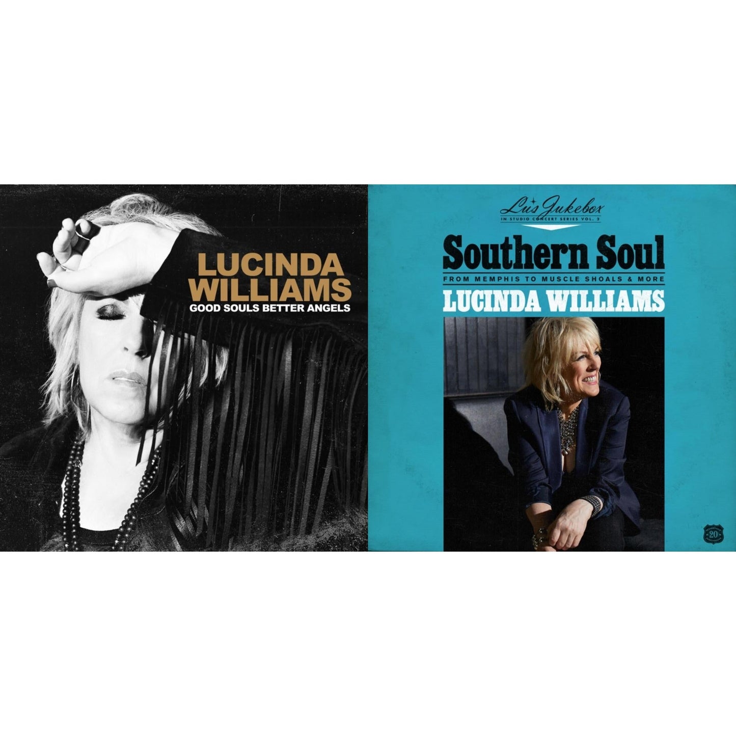 Lucinda Williams - Good Souls Better Angels & Lu's Jukebox Vol. 2: Southern Soul: From Memphis To Muscle Shoals - LP Vinyl Bundle