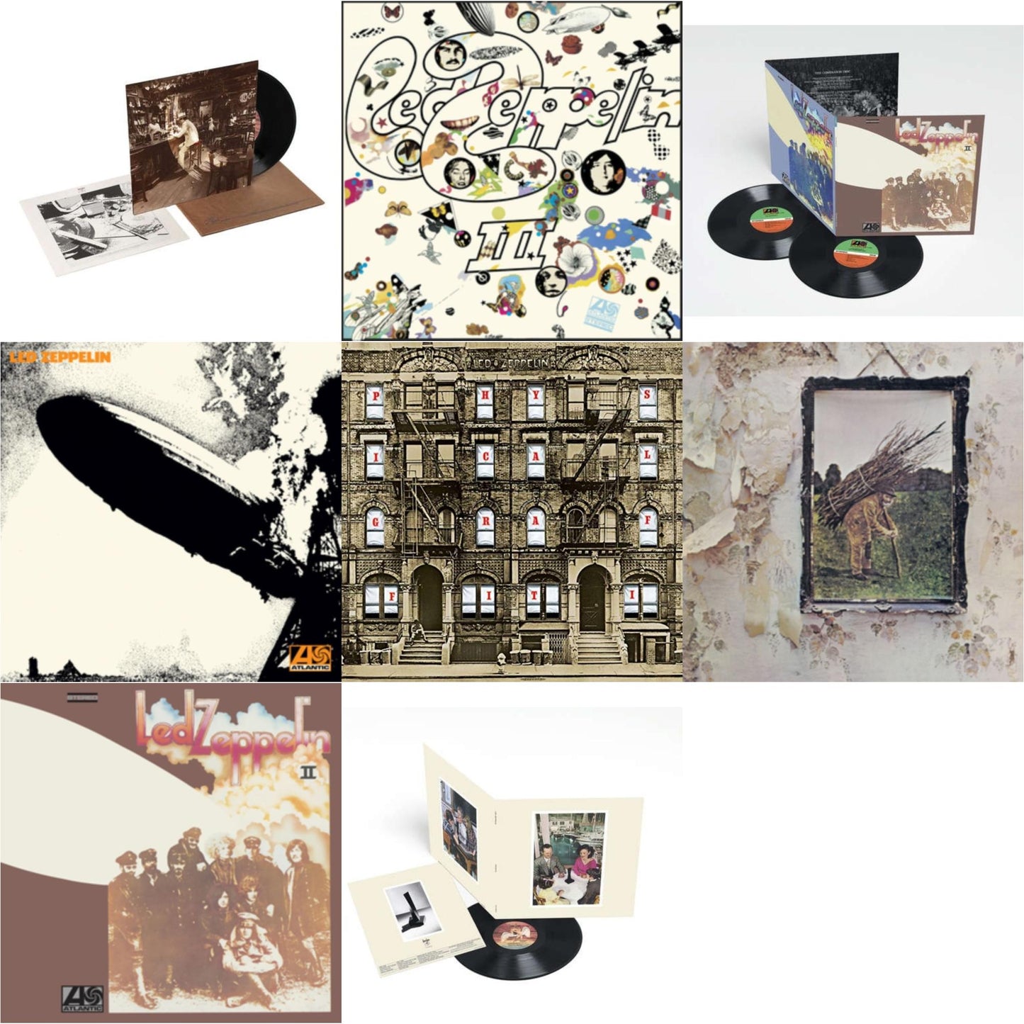 Led Zeppelin - Led Zeppelin Ii (Deluxe Remastered/2LP/180) & In Through The Out Door & Led Zeppelin Iii (Remastered Original/180G) & Led Zeppelin Iv & Physical Graffiti (2015 Remaster) & Presence & Led Zeppelin Ii (180G/Remastered) & Led Zeppelin I