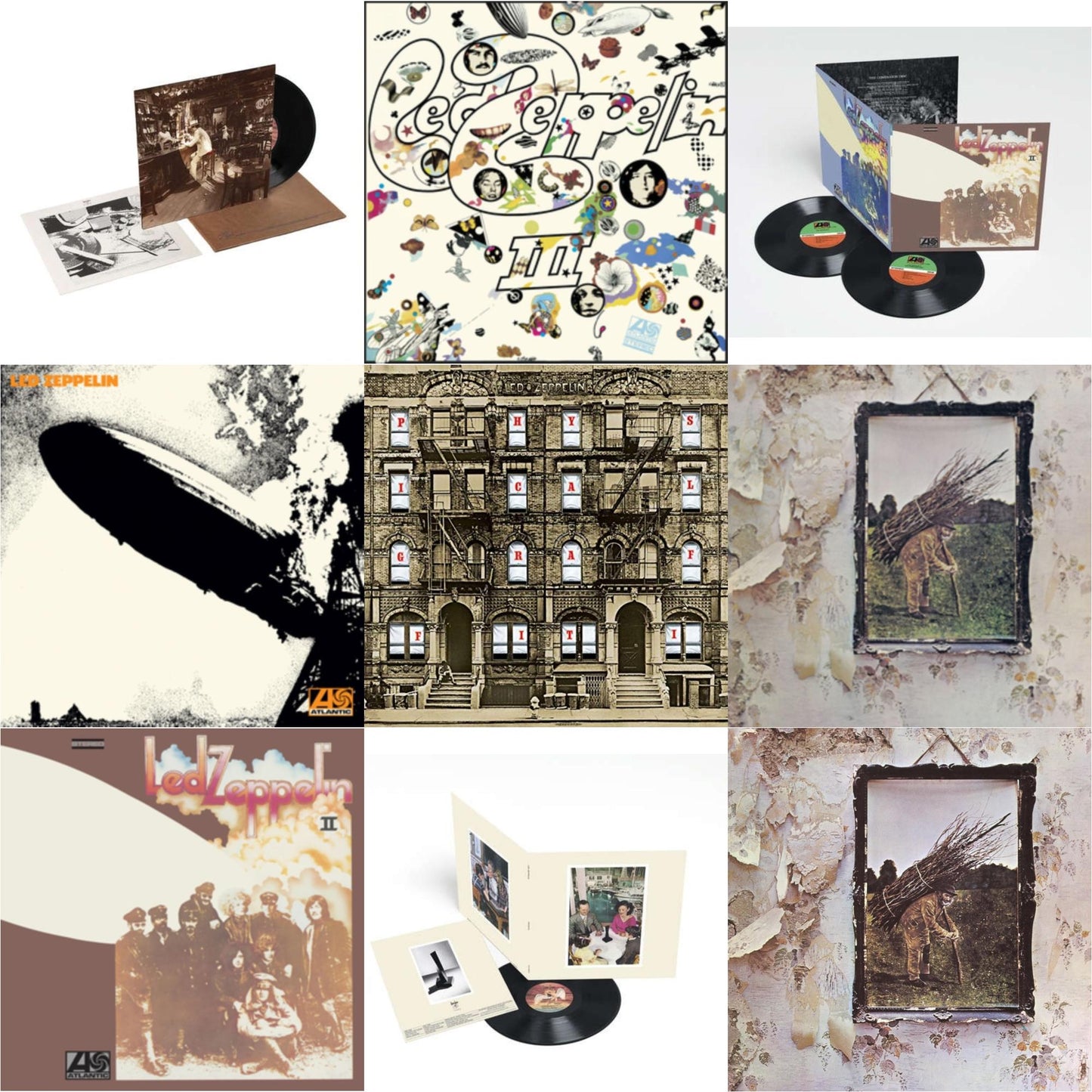 Led Zeppelin - Led Zeppelin Ii (Deluxe Remastered/2LP/180) & In Through The Out Door & Led Zeppelin Iii (Remastered Original/180G) & Led Zeppelin Iv & Physical Graffiti (2015 Remaster) & Presence & Led Zeppelin Ii (180G/Remastered) & Led Zeppelin I