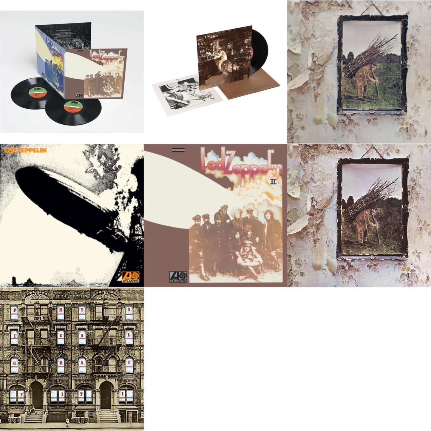 Led Zeppelin - Led Zeppelin Ii (Deluxe Remastered/2LP/180) & In Through The Out Door & Led Zeppelin Iv & Physical Graffiti (2015 Remaster) & Led Zeppelin Ii (180G/Remastered) & Led Zeppelin I (180G/Remastered) & Led Zeppelin Iv (Clear LP Vinyl/180G)
