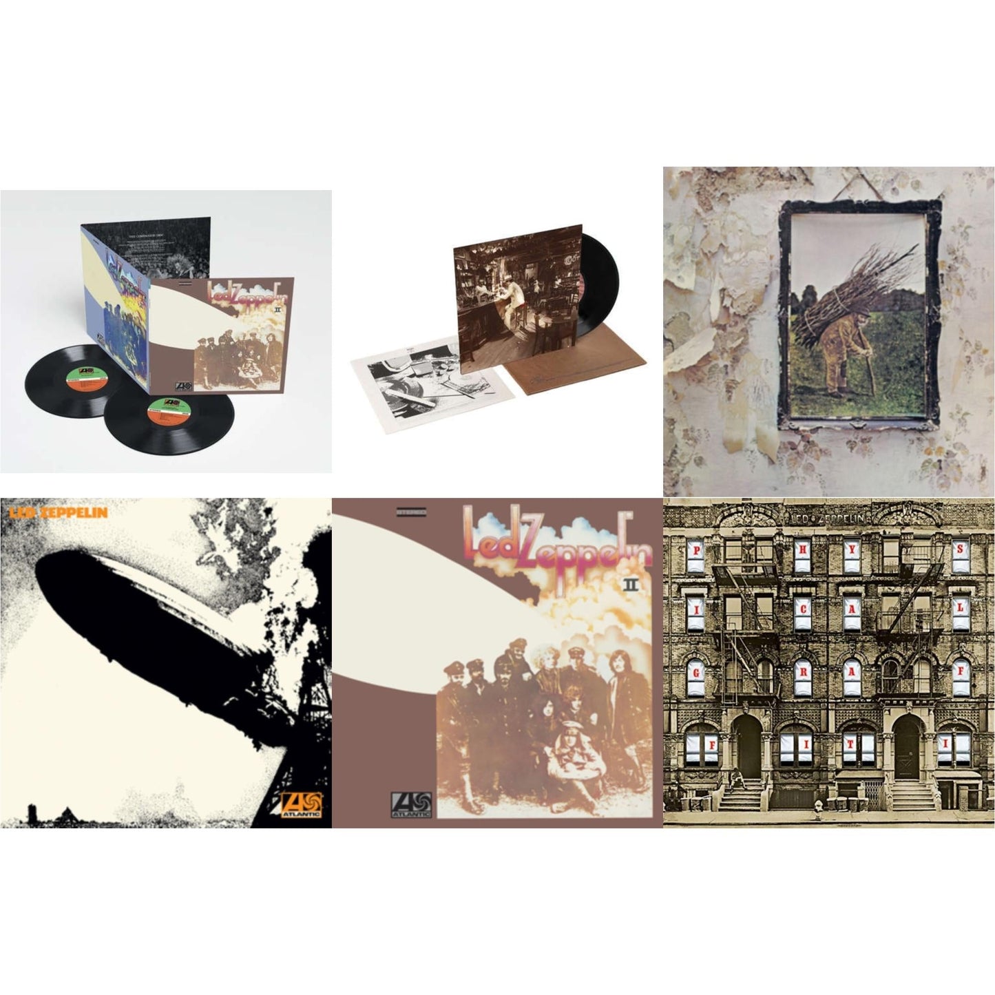 Led Zeppelin - Led Zeppelin Ii (Deluxe Remastered/2LP/180) & In Through The Out Door & Led Zeppelin Iv & Physical Graffiti (2015 Remaster) & Led Zeppelin Ii (180G/Remastered) & Led Zeppelin I (180G/Remastered)