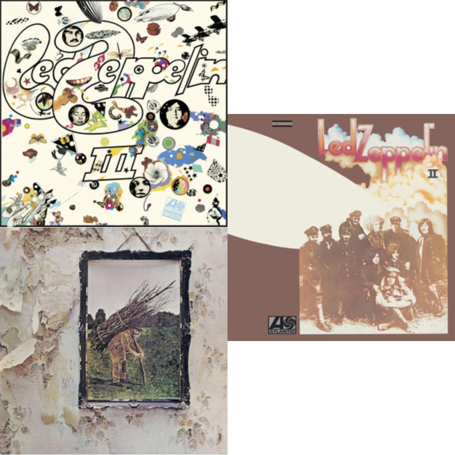 Led Zeppelin - Led Zeppelin Iii (Remastered Original/180G) & Led Zeppelin Iv & Led Zeppelin Ii (180G/Remastered) - LP Vinyl Bundle