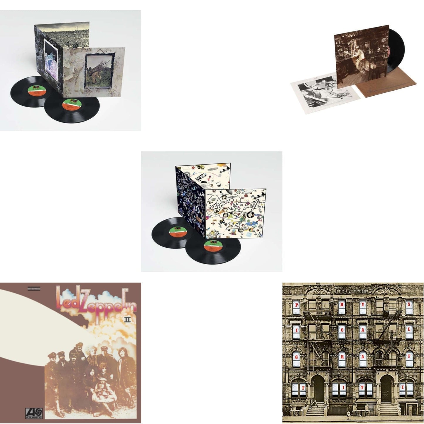 Led Zeppelin - Led Zeppelin Iv (Deluxe Remastered/2LP/180G) & Led Zeppelin Iii (2LP/180G) & In Through The Out Door & Physical Graffiti (2015 Remaster) & Led Zeppelin Ii (180G/Remastered)