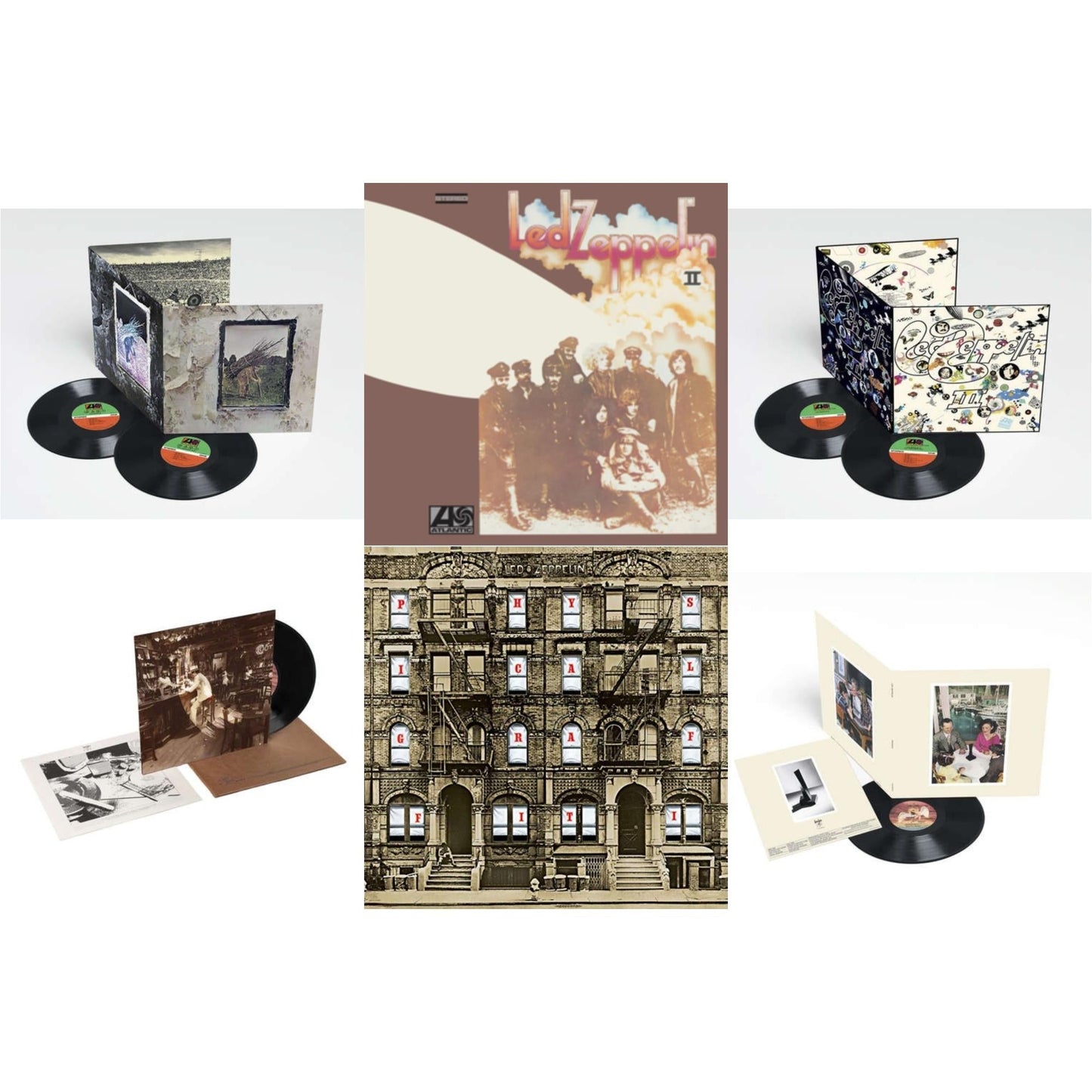 Led Zeppelin - Led Zeppelin Iv (Deluxe Remastered/2LP/180G) & Led Zeppelin Iii (2LP/180G) & In Through The Out Door & Physical Graffiti (2015 Remaster) & Presence & Led Zeppelin Ii (180G/Remastered)