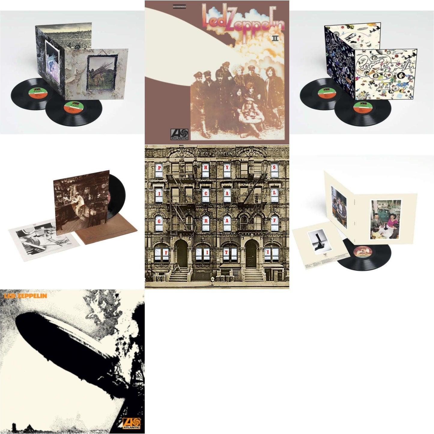 Led Zeppelin - Led Zeppelin Iv (Deluxe Remastered/2LP/180G) & Led Zeppelin Iii (2LP/180G) & In Through The Out Door & Physical Graffiti (2015 Remaster) & Presence & Led Zeppelin Ii (180G/Remastered) & Led Zeppelin I (180G/Remastered)