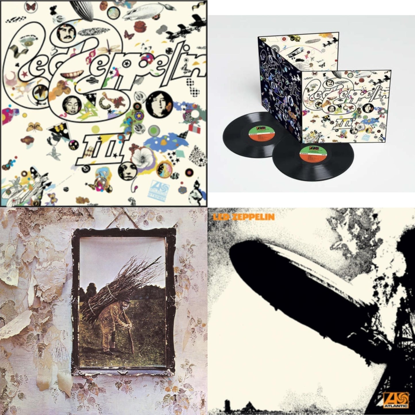 Led Zeppelin - Led Zeppelin Iii (2LP/180G) & Led Zeppelin Iii (Remastered Original/180G) & Led Zeppelin I (180G/Remastered) & Led Zeppelin Iv (Clear LP Vinyl/180G) (Atl75)
