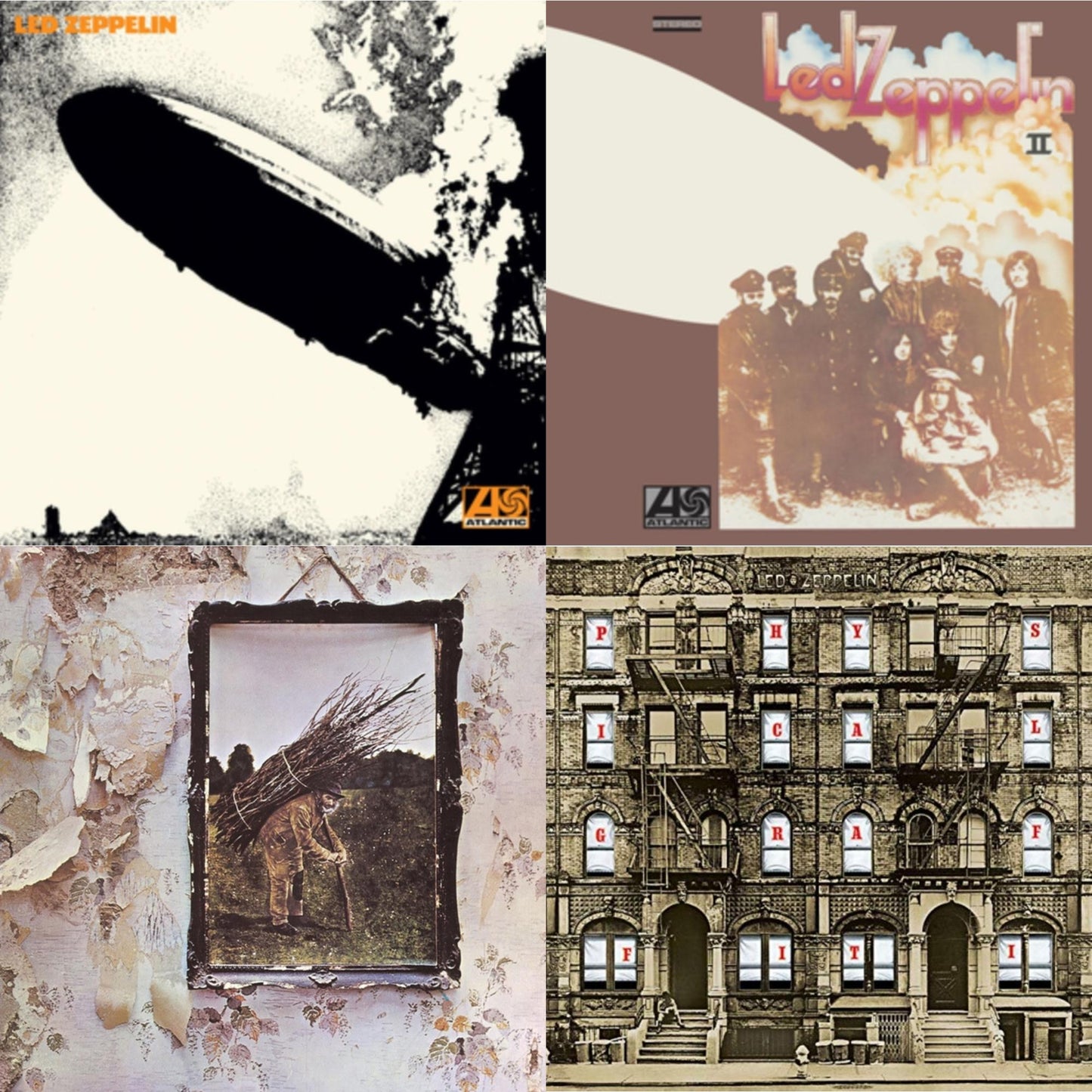 Led Zeppelin - Physical Graffiti (2015 Remaster) & Led Zeppelin Ii (180G/Remastered) & Led Zeppelin I (180G/Remastered) & Led Zeppelin Iv (Clear LP Vinyl/180G) (Atl75)