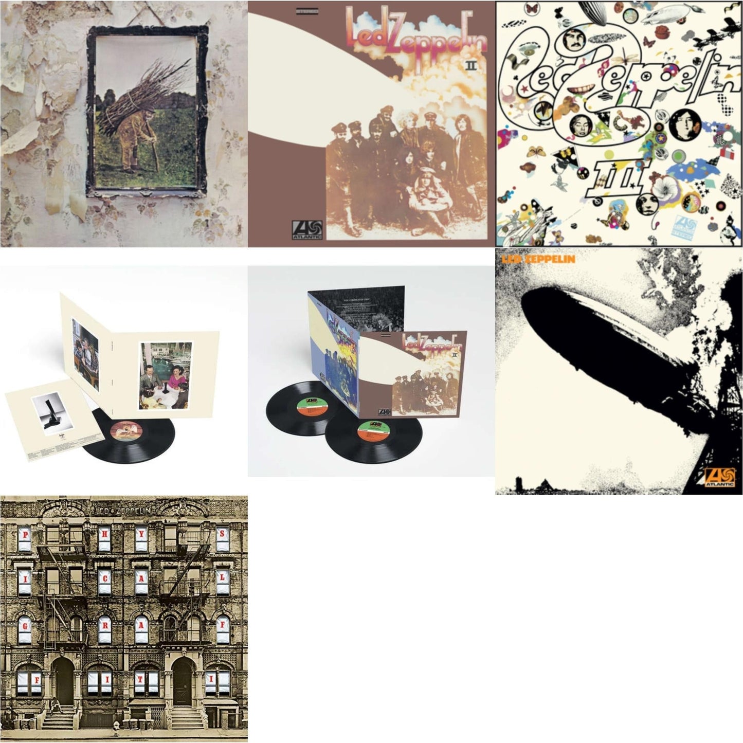 Led Zeppelin - Led Zeppelin Ii (Deluxe Remastered/2LP/180) & Led Zeppelin Iii (Remastered Original/180G) & Led Zeppelin Iv & Physical Graffiti (2015 Remaster) & Presence & Led Zeppelin Ii (180G/Remastered) & Led Zeppelin I (180G/Remastered)