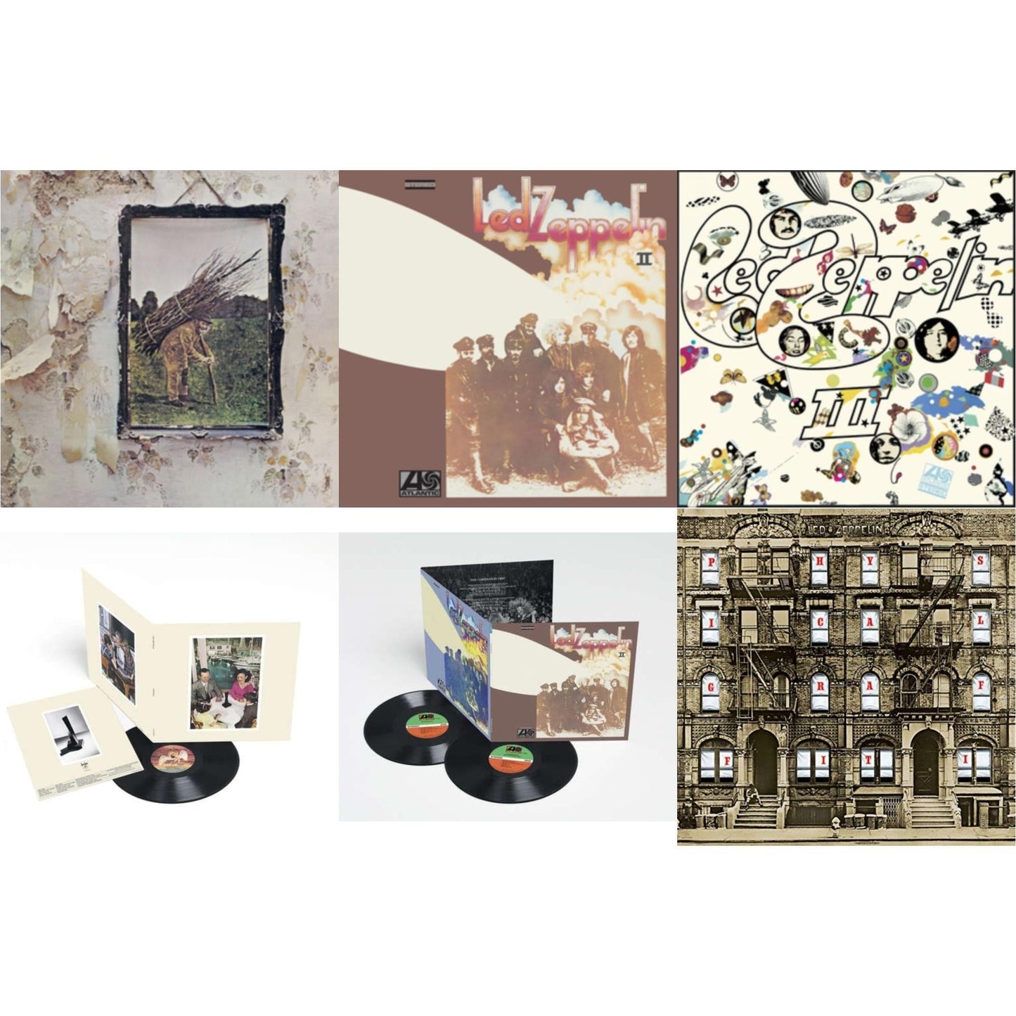 Led Zeppelin - Led Zeppelin Ii (Deluxe Remastered/2LP/180) & Led Zeppelin Iii (Remastered Original/180G) & Led Zeppelin Iv & Physical Graffiti (2015 Remaster) & Presence & Led Zeppelin Ii (180G/Remastered)
