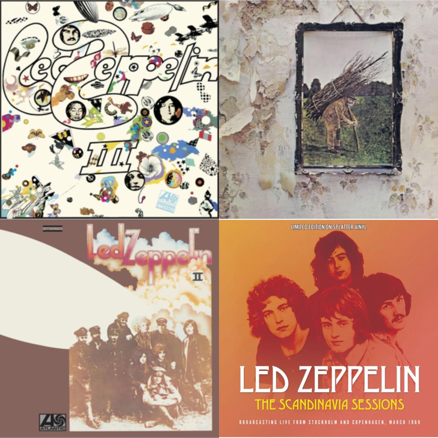 Led Zeppelin - Led Zeppelin Iii (Remastered Original/180G) & Led Zeppelin Iv & Led Zeppelin Ii (180G/Remastered) & Scandinavia Sessions (Splatter LP Vinyl)