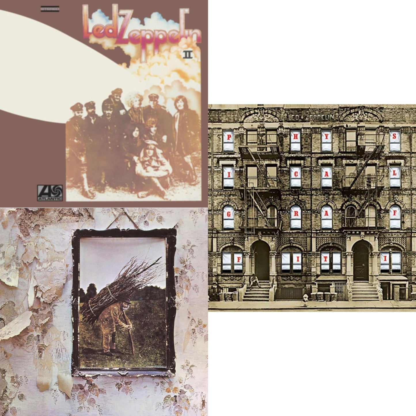 Led Zeppelin - Physical Graffiti (2015 Remaster) & Led Zeppelin Ii (180G/Remastered) & Led Zeppelin Iv (Clear LP Vinyl/180G) (Atl75)