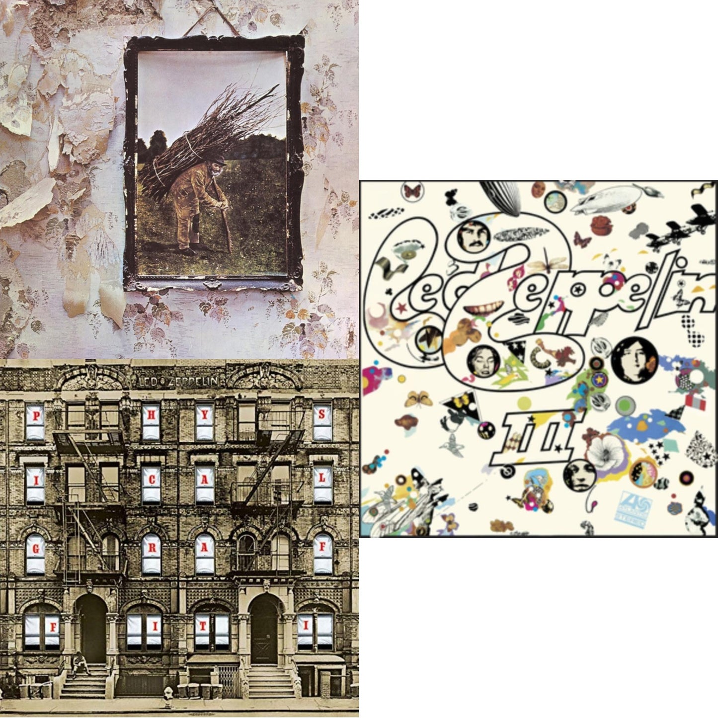 Led Zeppelin - Led Zeppelin Iii (Remastered Original/180G) & Physical Graffiti (2015 Remaster) & Led Zeppelin Iv (Clear LP Vinyl/180G) (Atl75)