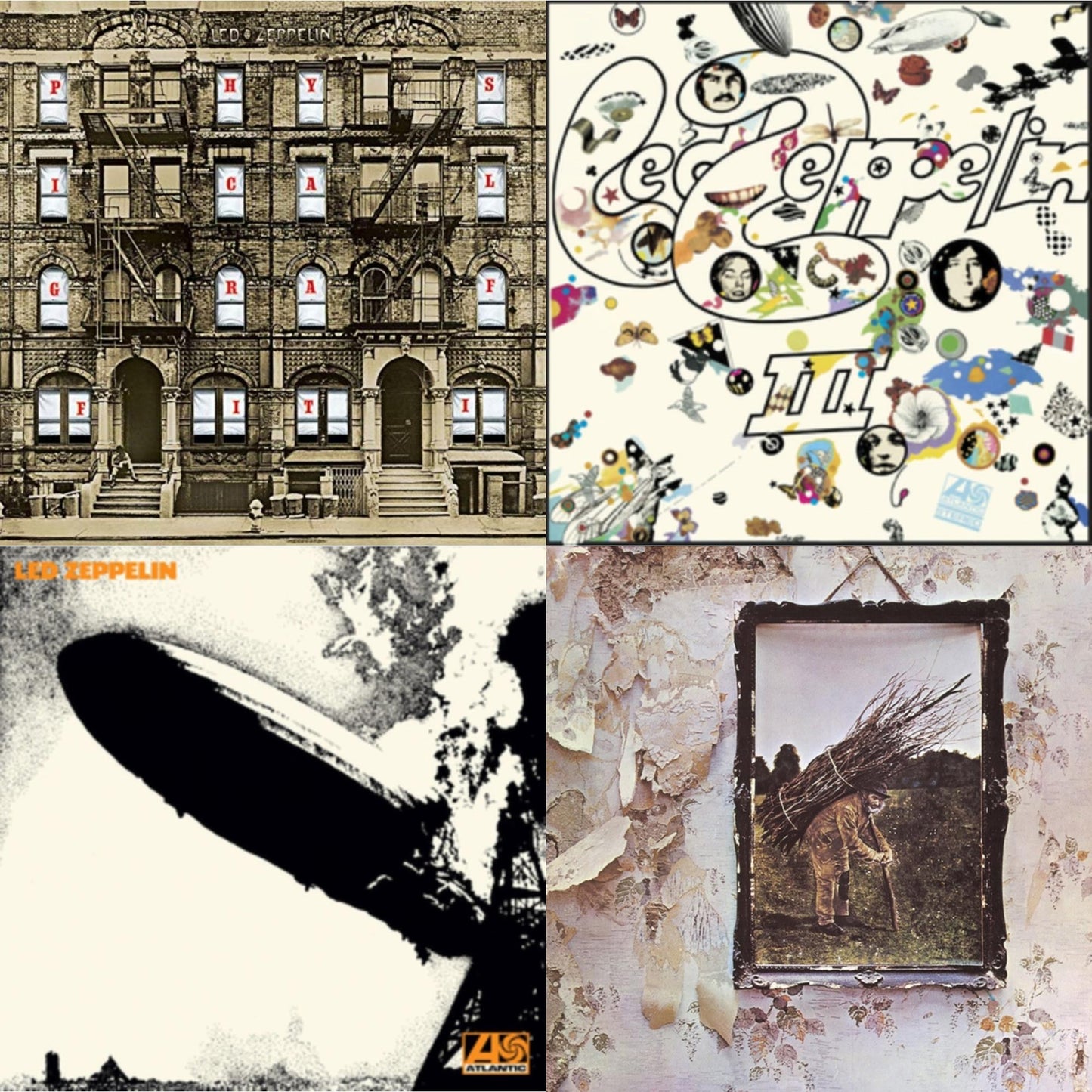 Led Zeppelin - Led Zeppelin Iii (Remastered Original/180G) & Physical Graffiti (2015 Remaster) & Led Zeppelin I (180G/Remastered) & Led Zeppelin Iv (Clear LP Vinyl/180G) (Atl75)