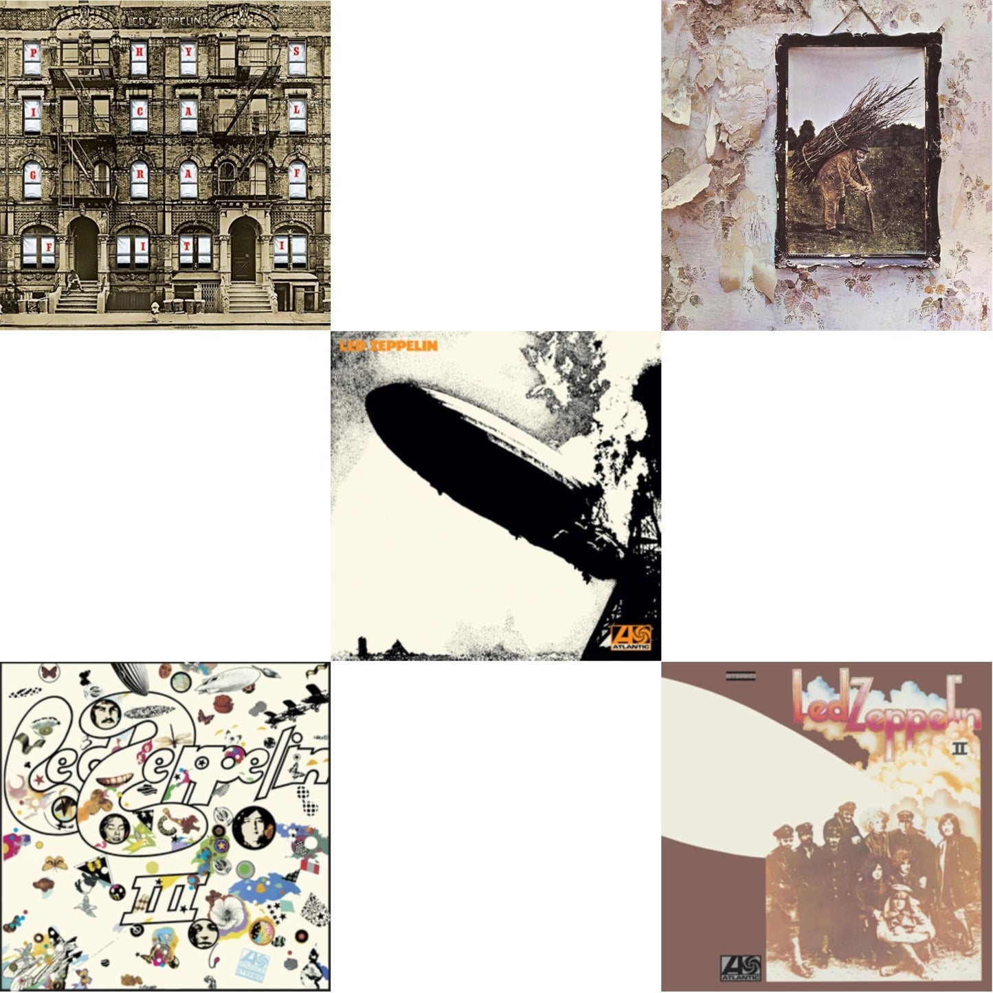 Led Zeppelin - Led Zeppelin Iii (Remastered Original/180G) & Physical Graffiti (2015 Remaster) & Led Zeppelin Ii (180G/Remastered) & Led Zeppelin I (180G/Remastered) & Led Zeppelin Iv (Clear LP Vinyl/180G) (Atl75)