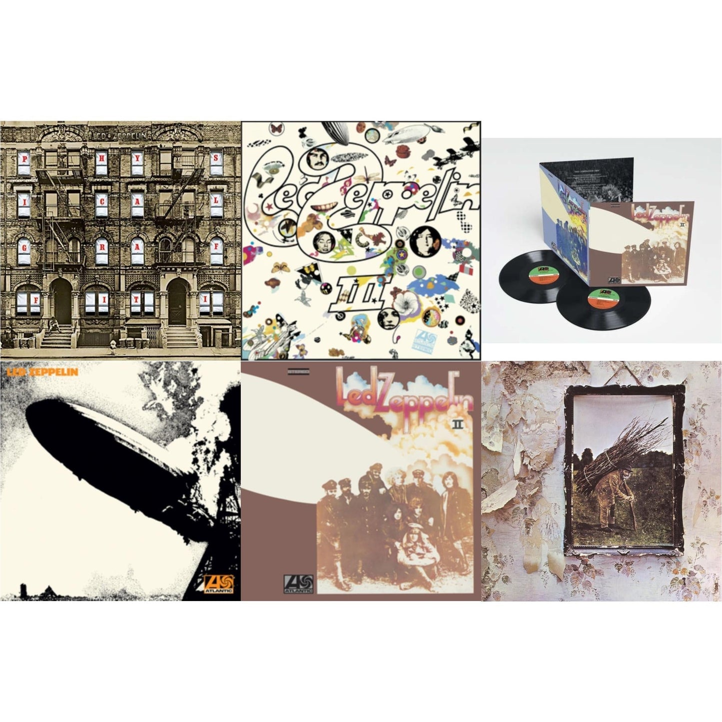 Led Zeppelin - Led Zeppelin Ii (Deluxe Remastered/2LP/180) & Led Zeppelin Iii (Remastered Original/180G) & Physical Graffiti (2015 Remaster) & Led Zeppelin Ii (180G/Remastered) & Led Zeppelin I (180G/Remastered) & Led Zeppelin Iv (Clear LP