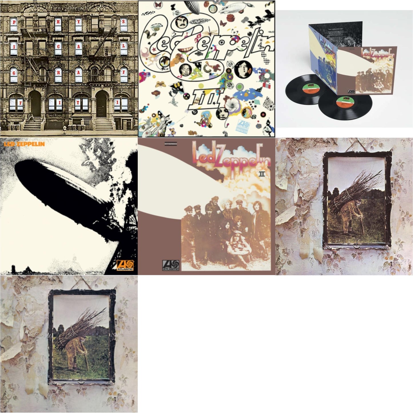 Led Zeppelin - Physical Graffiti (2015 Remaster) & Led Zeppelin Iii (Remastered Original/180G) & Led Zeppelin Ii (Deluxe Remastered/2LP/180) & Led Zeppelin I (180G/Remastered) & Led Zeppelin Ii (180G/Remastered) & Led Zeppelin Iv (Clear LP