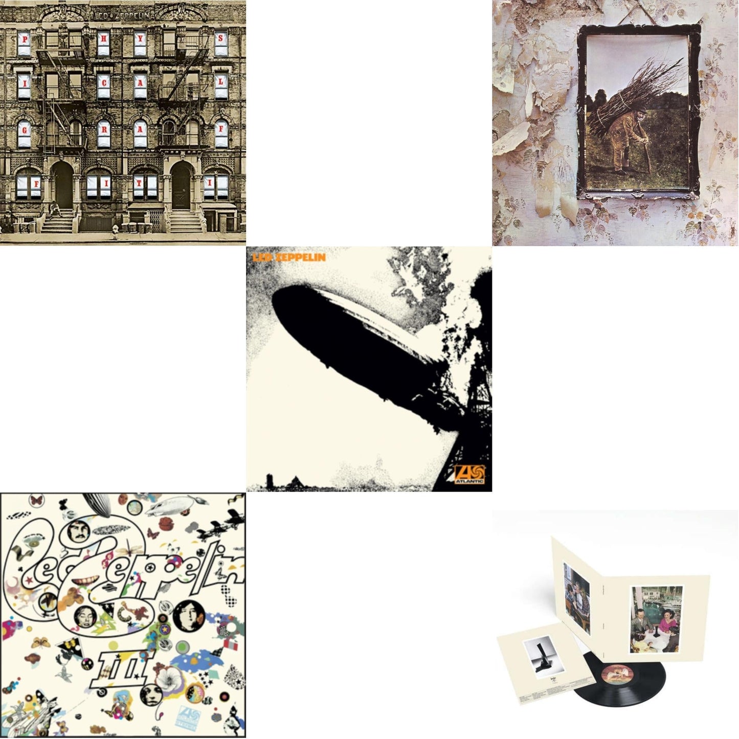Led Zeppelin - Led Zeppelin Iii (Remastered Original/180G) & Physical Graffiti (2015 Remaster) & Presence & Led Zeppelin I (180G/Remastered) & Led Zeppelin Iv (Clear LP Vinyl/180G) (Atl75)