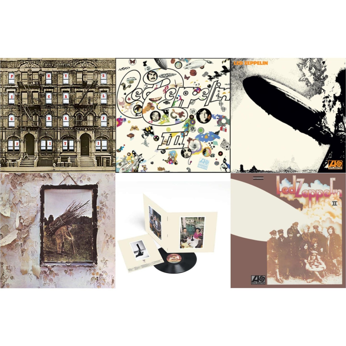 Led Zeppelin - Led Zeppelin Iii (Remastered Original/180G) & Physical Graffiti (2015 Remaster) & Presence & Led Zeppelin Ii (180G/Remastered) & Led Zeppelin I (180G/Remastered) & Led Zeppelin Iv (Clear LP Vinyl/180G) (Atl75)