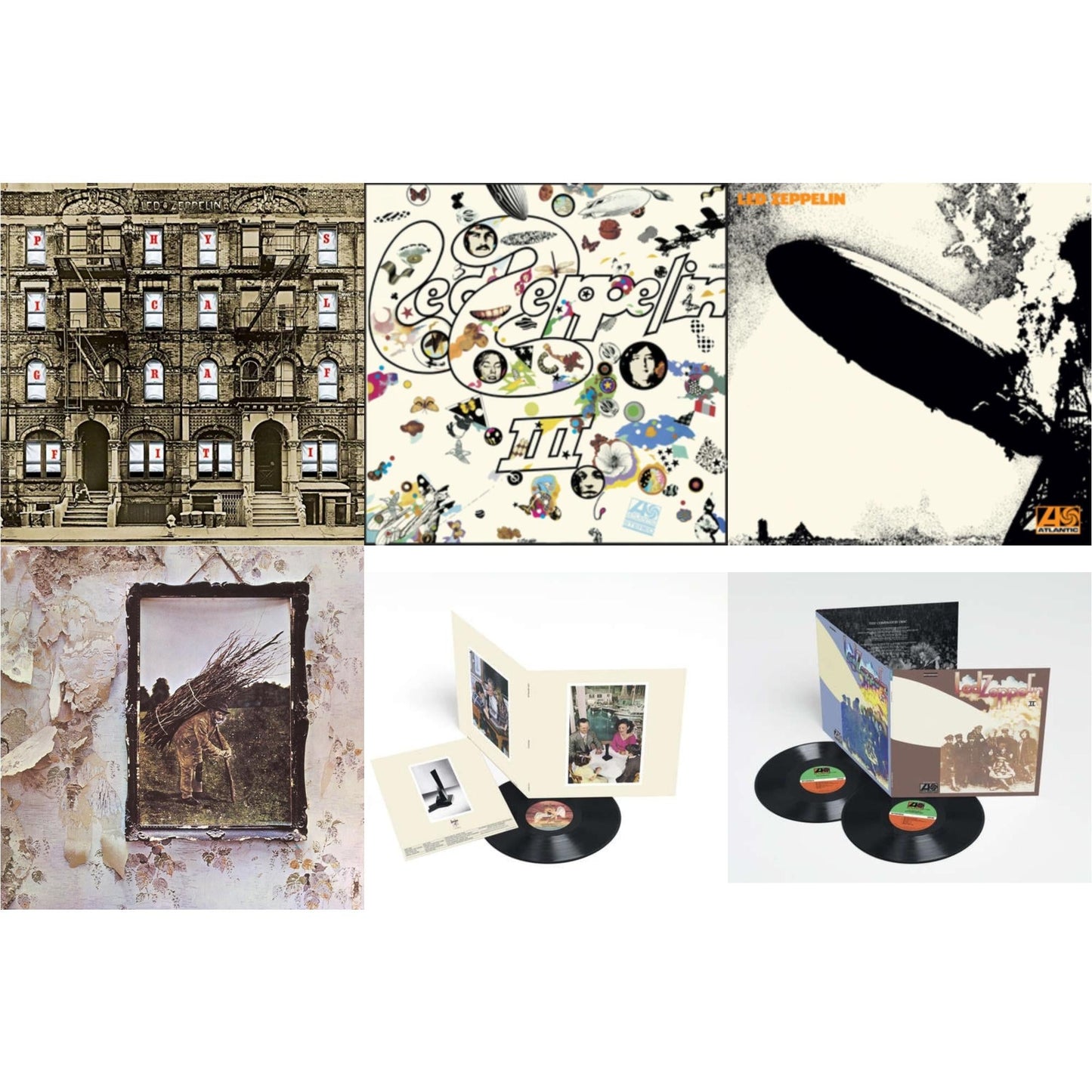Led Zeppelin - Led Zeppelin Ii (Deluxe Remastered/2LP/180) & Led Zeppelin Iii (Remastered Original/180G) & Physical Graffiti (2015 Remaster) & Presence & Led Zeppelin I (180G/Remastered) & Led Zeppelin Iv (Clear LP Vinyl/180G) (Atl75)