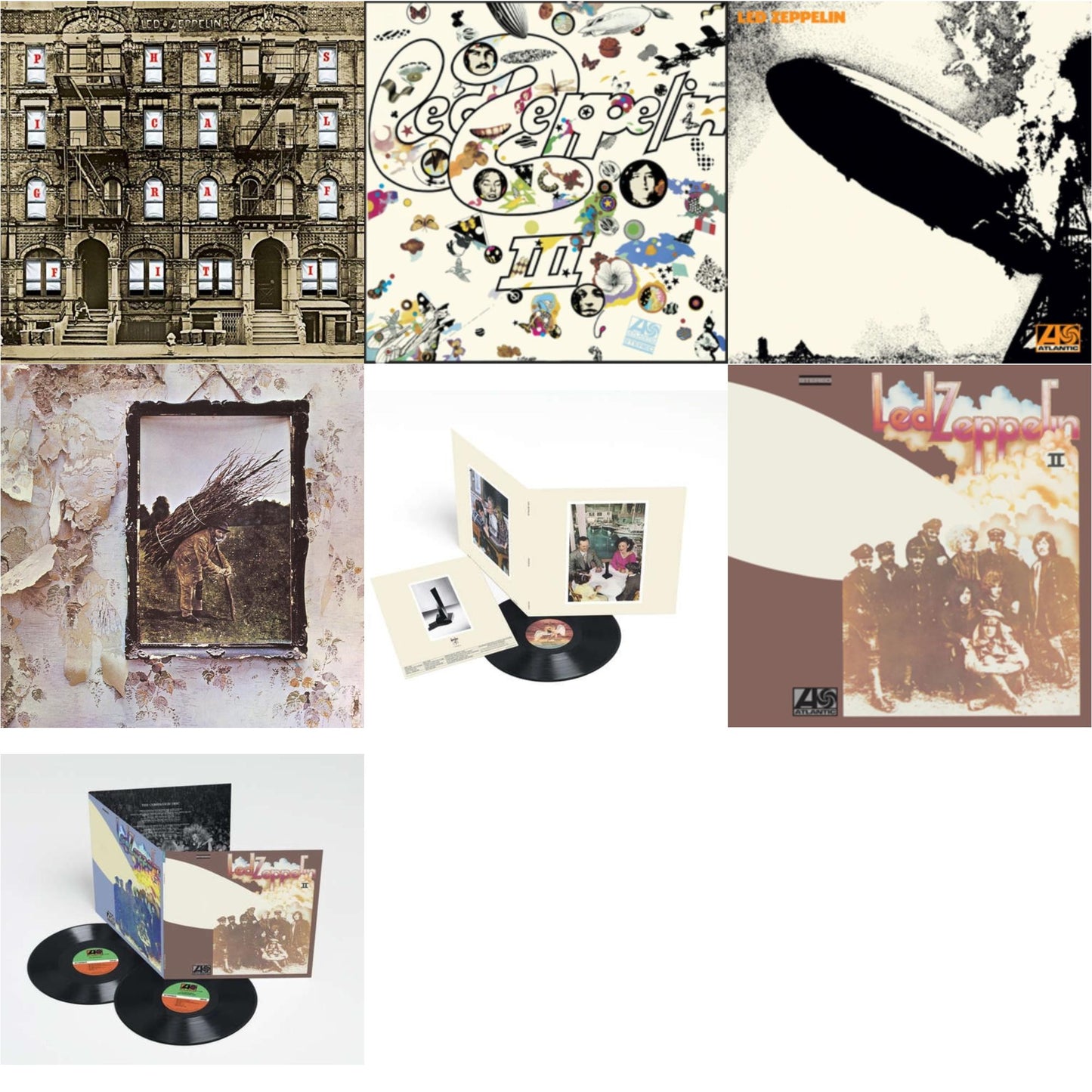 Led Zeppelin - Led Zeppelin Ii (Deluxe Remastered/2LP/180) & Led Zeppelin Iii (Remastered Original/180G) & Physical Graffiti (2015 Remaster) & Presence & Led Zeppelin Ii (180G/Remastered) & Led Zeppelin I (180G/Remastered) & Led Zeppelin Iv (Clear LP