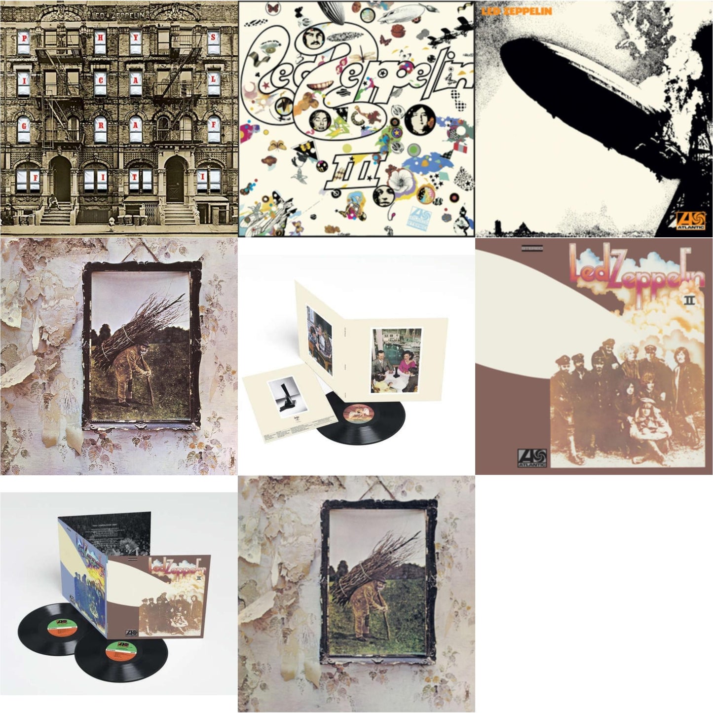 Led Zeppelin - Led Zeppelin Ii (Deluxe Remastered/2LP/180) & Led Zeppelin Iii (Remastered Original/180G) & Led Zeppelin Iv & Physical Graffiti (2015 Remaster) & Presence & Led Zeppelin Ii (180G/Remastered) & Led Zeppelin I (180G/Remastered) & Led