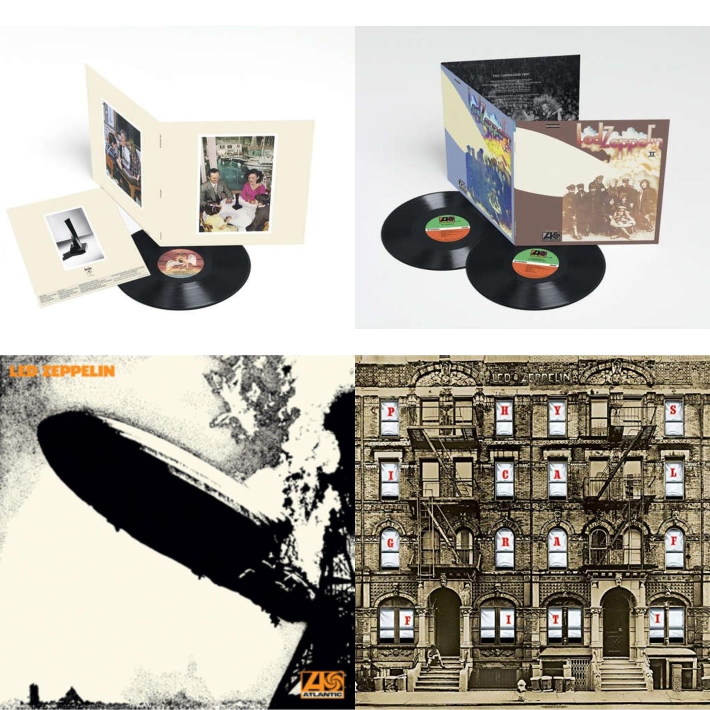 Led Zeppelin - Led Zeppelin Ii (Deluxe Remastered/2LP/180) & Physical Graffiti (2015 Remaster) & Presence & Led Zeppelin I (180G/Remastered)