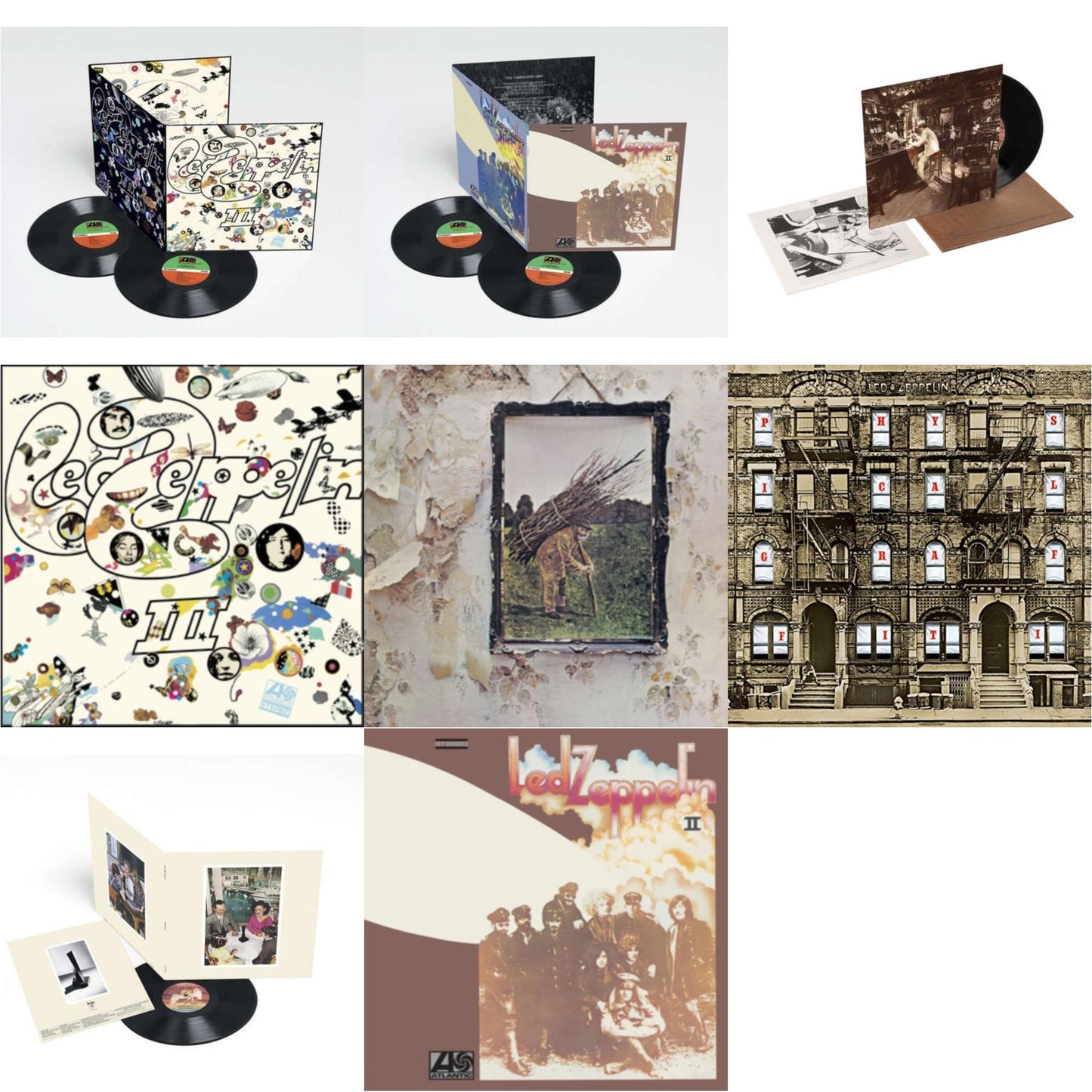 Led Zeppelin - Led Zeppelin Iii (2LP/180G) & Led Zeppelin Ii (Deluxe Remastered/2LP/180) & In Through The Out Door & Led Zeppelin Iii (Remastered Original/180G) & Led Zeppelin Iv & Physical Graffiti (2015 Remaster) & Presence & Led Zeppelin Ii