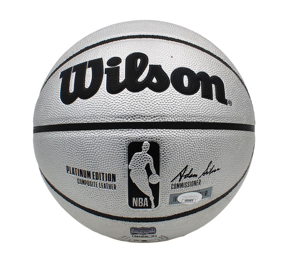 Larry Bird Autographed Wilson Platinum Basketball - JSA