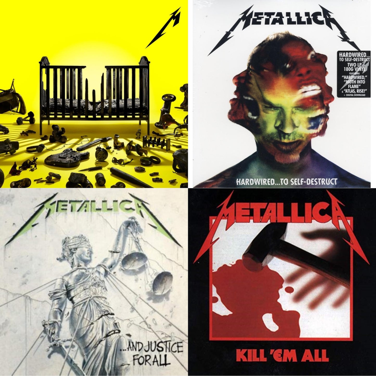 Metallica - 72 Seasons (2LP) & Kill Em All (180G) & Hardwired To Self-Destruct (2LP/180G/Dl Card) & And Justice For All (Remastered)