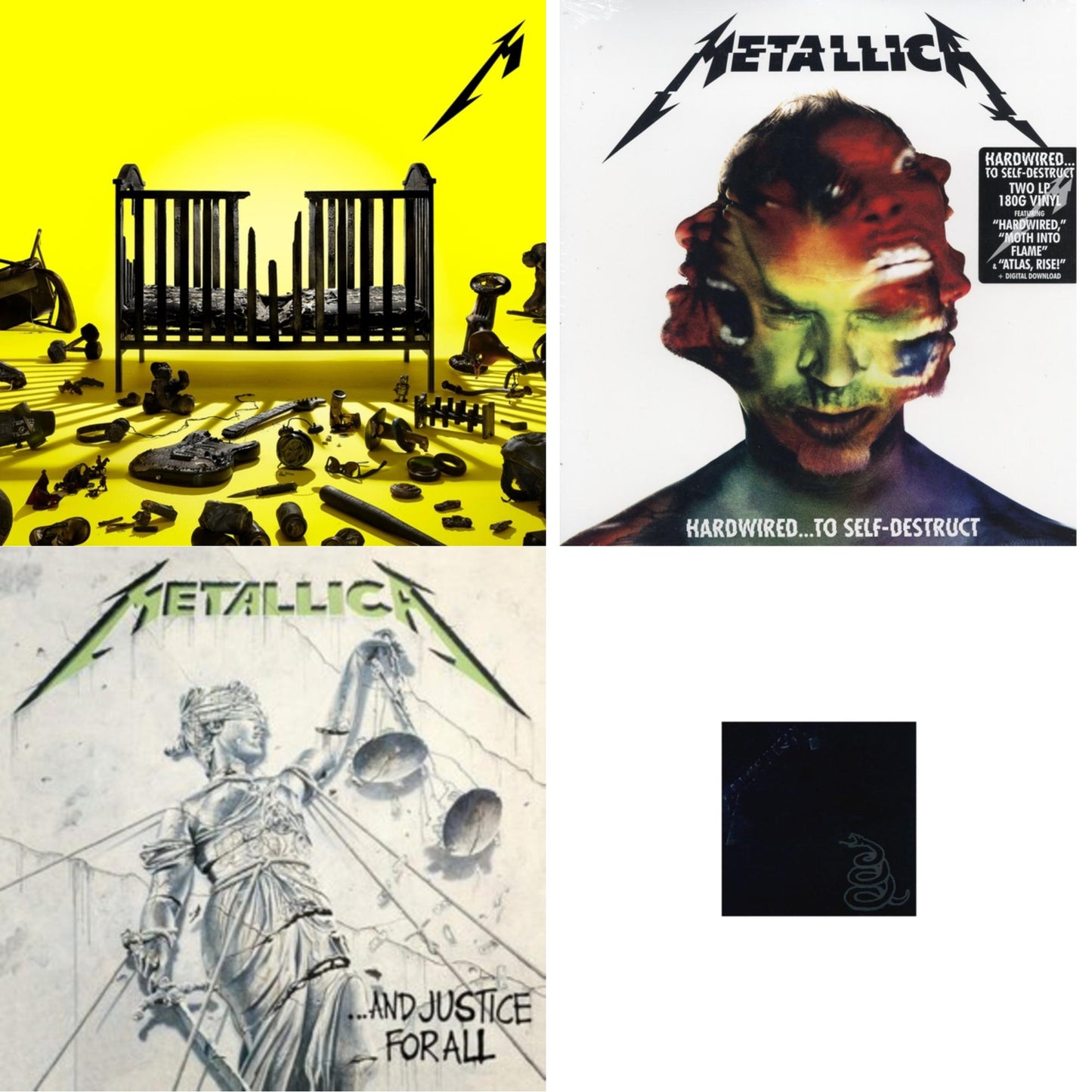 Metallica - 72 Seasons (2LP) & Metallica (Remastered/2LP) & Hardwired To Self-Destruct (2LP/180G/Dl Card) & And Justice For All (Remastered)