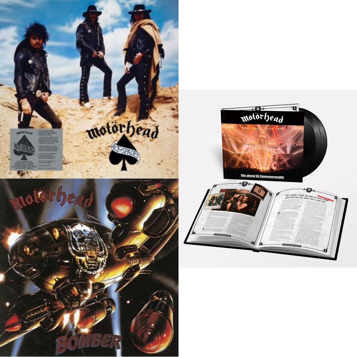 Motorhead - Ace Of Spades (X) (3LP) & Bomber & No Sleep 'Til Hammersmith (X) (3LP)