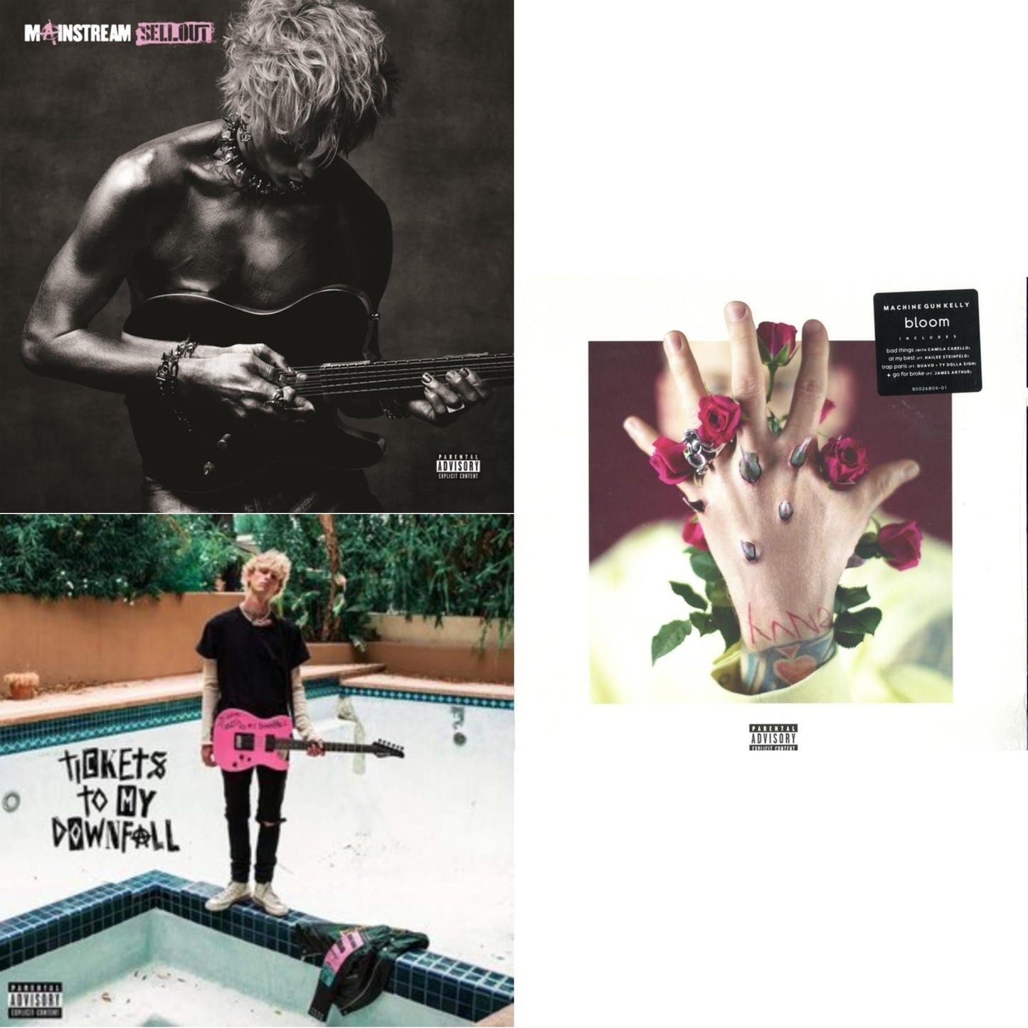 Mgk - Mainstream Sellout (X) & Tickets To My Downfall & Bloom - LP Vinyl Bundle