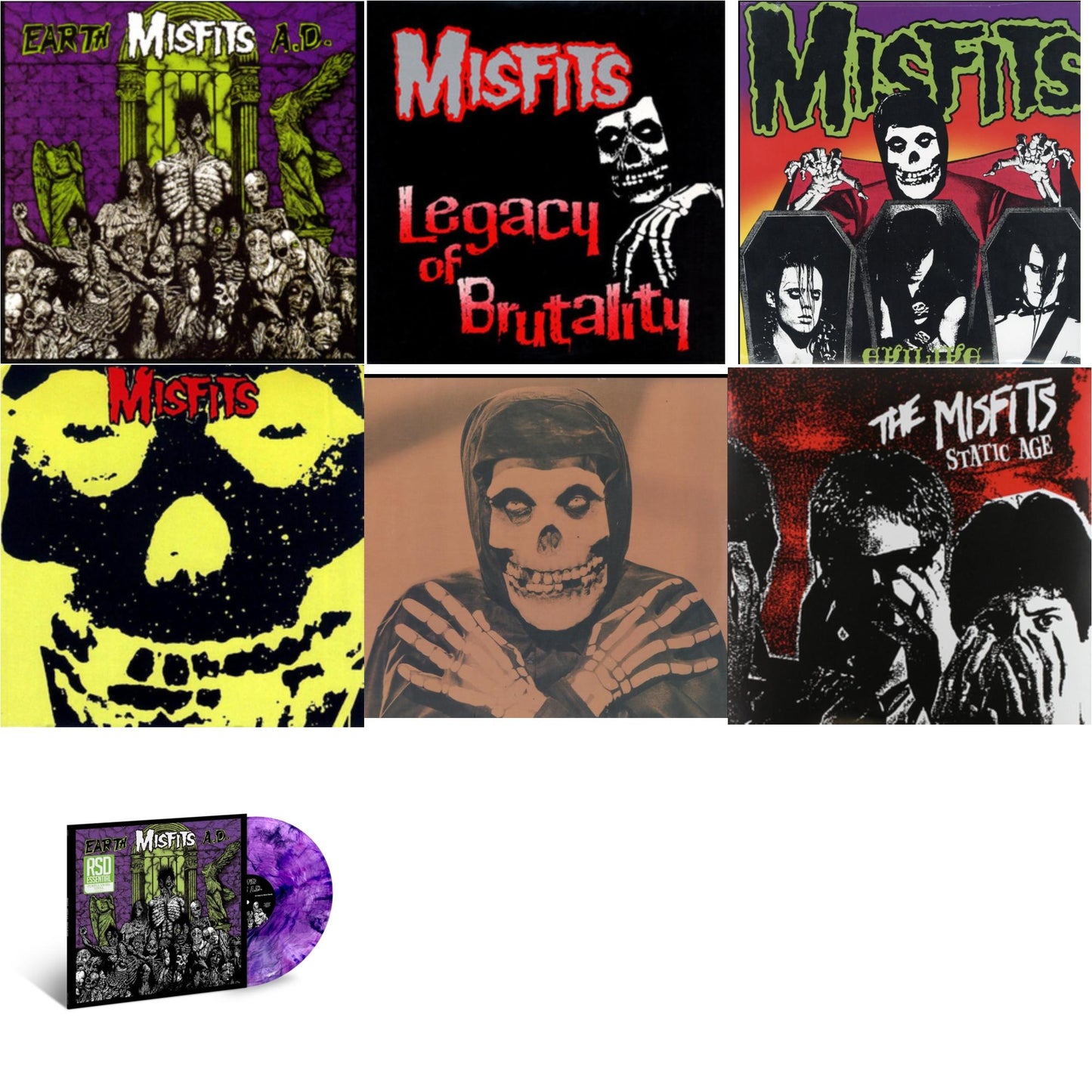 Misfits - Earth A.D. & Legacy Of Brutality & Evilive & Collection & Collection Vol.2 & Static Age & Earth A.D. / Wolfs Blood (Purple Swirl LP Vinyl) (Rsd Essential)