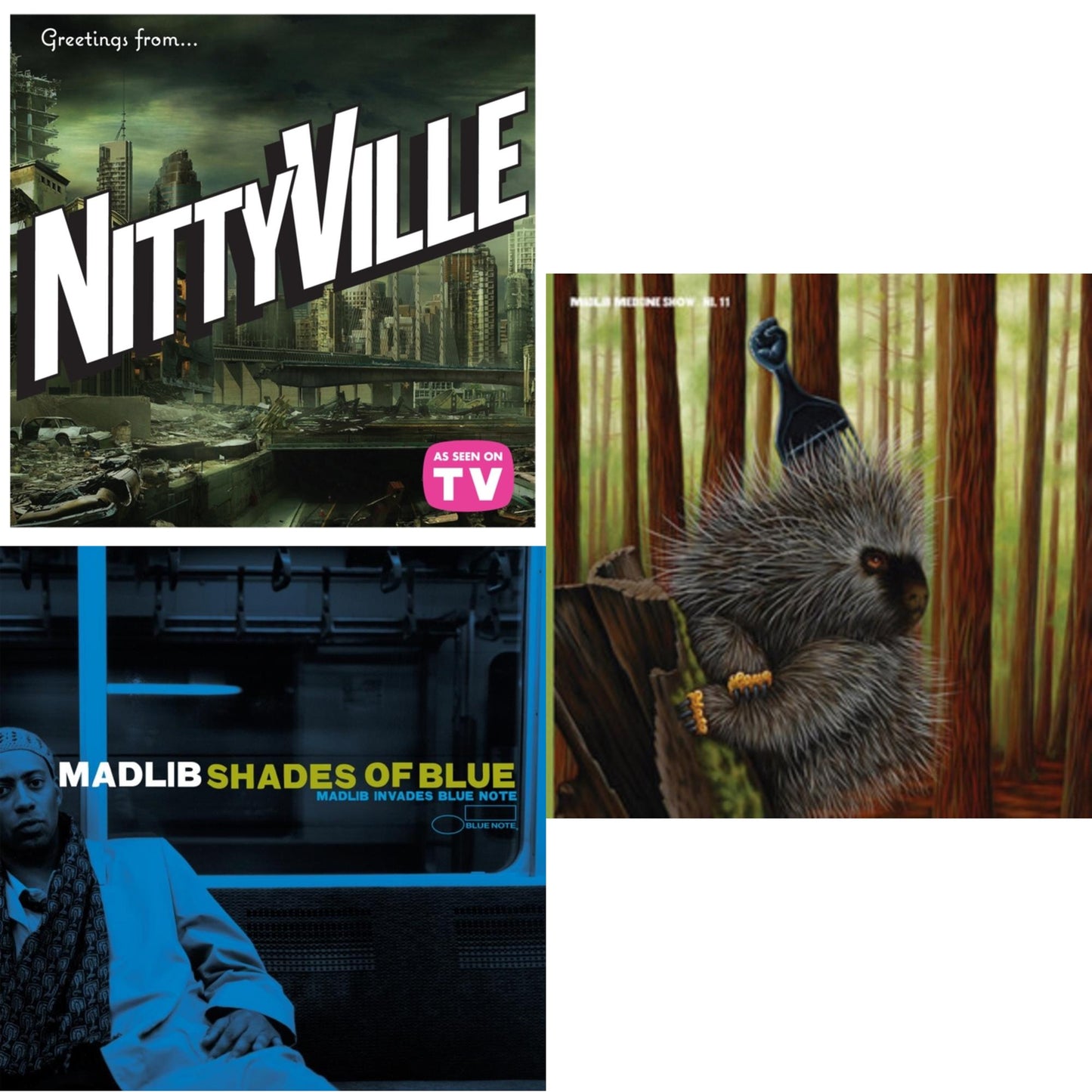 Madlib - Channel 85 Presents Nittyville: Season 1 & Shades Of Blue (Blue Note Classic Vinyl Series) (2LP) & Low Budget High Fi Music (Color LP Vinyl)