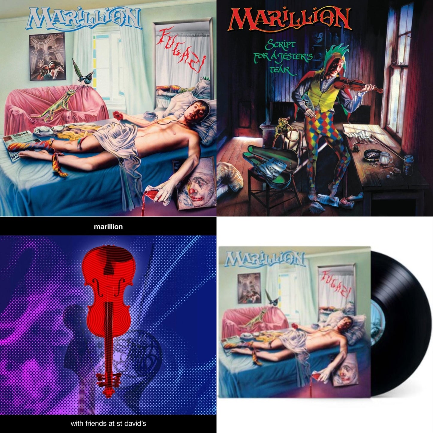 Marillion - Fugazi (Deluxe Edition/4LP) & Fugazi (2021 Stereo Remix) & Script For A Jester's Tear (2020 Stereo Remix) & With Friends At St David's