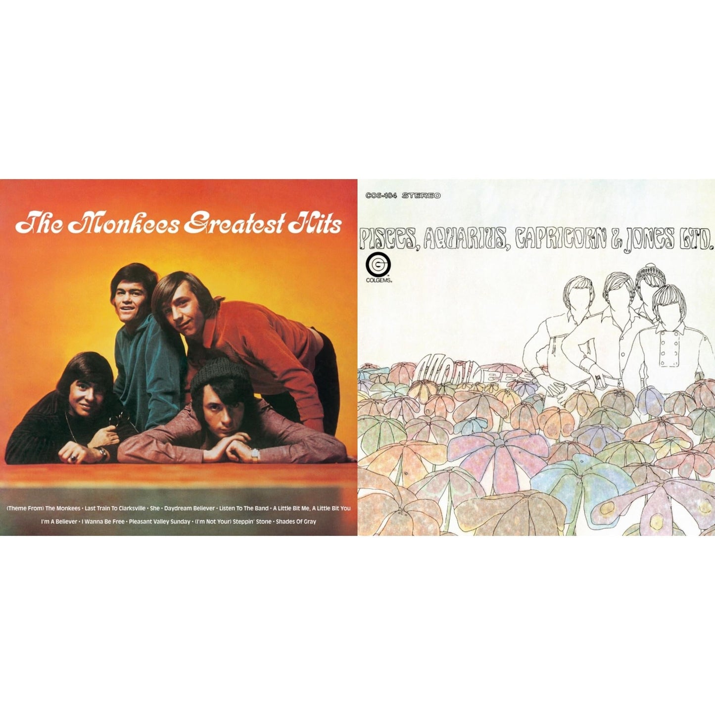 Monkees - Greatest Hits (Yellow LP Vinyl) (Rocktober) & Pisces, Aquarius, Capricorn & Jones Ltd. (Syeor)