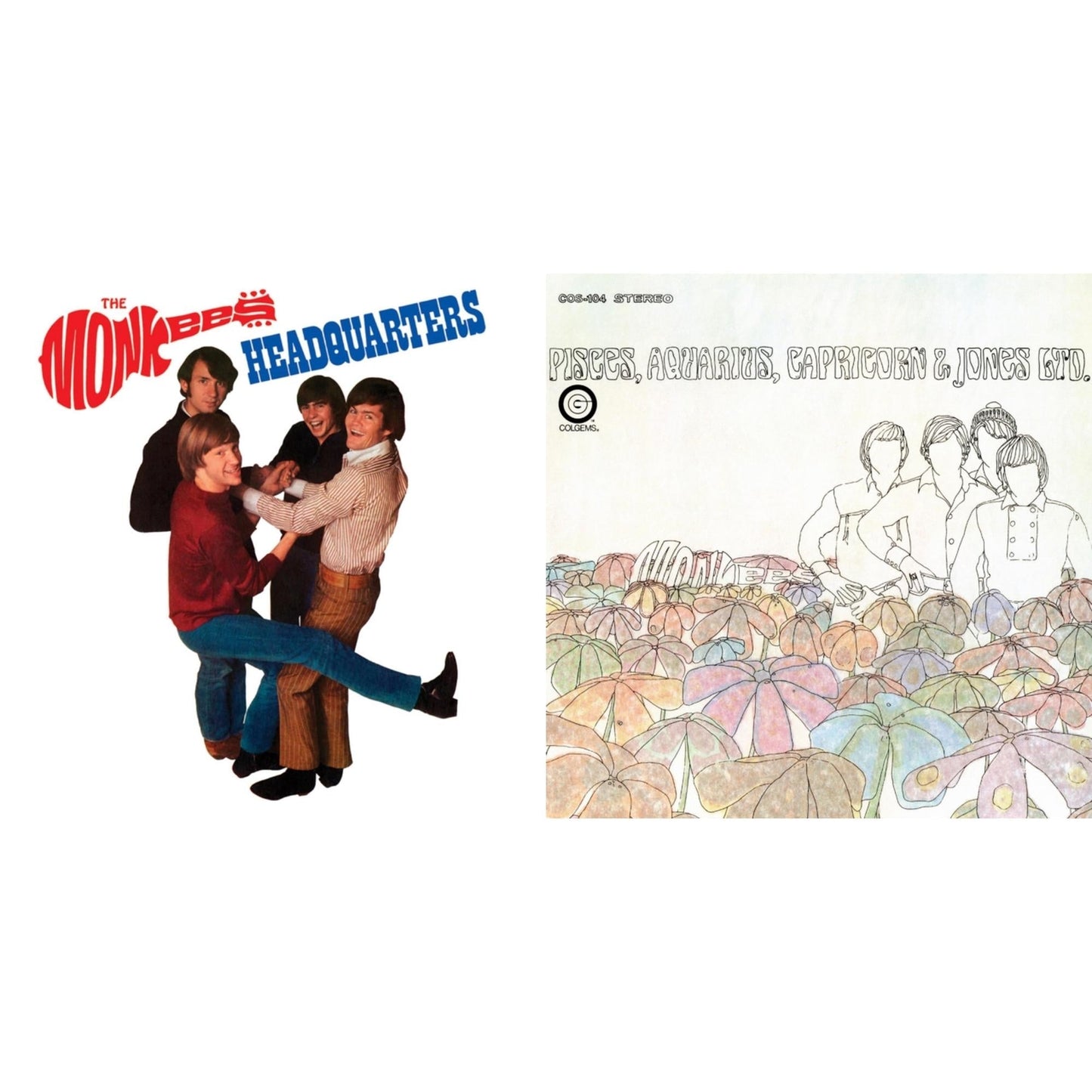 Monkees - Pisces, Aquarius, Capricorn & Jones Ltd. (Syeor) & Headquarters (Translucent Red LP Vinyl/55Th Anniversary Mono Edition)