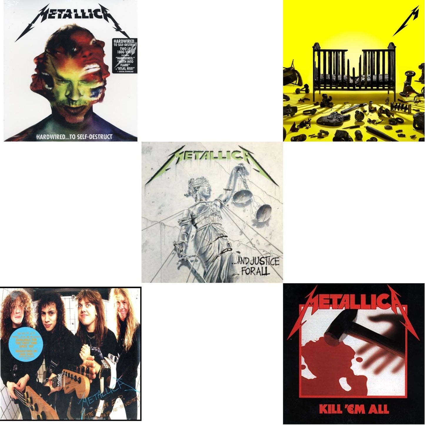 Metallica - 72 Seasons (2LP) & Kill Em All (180G) & Hardwired To Self-Destruct (2LP/180G/Dl Card) & $5.98 Ep: Garage Days Re-Revisited (Remastered) & And Justice For All (Remastered)