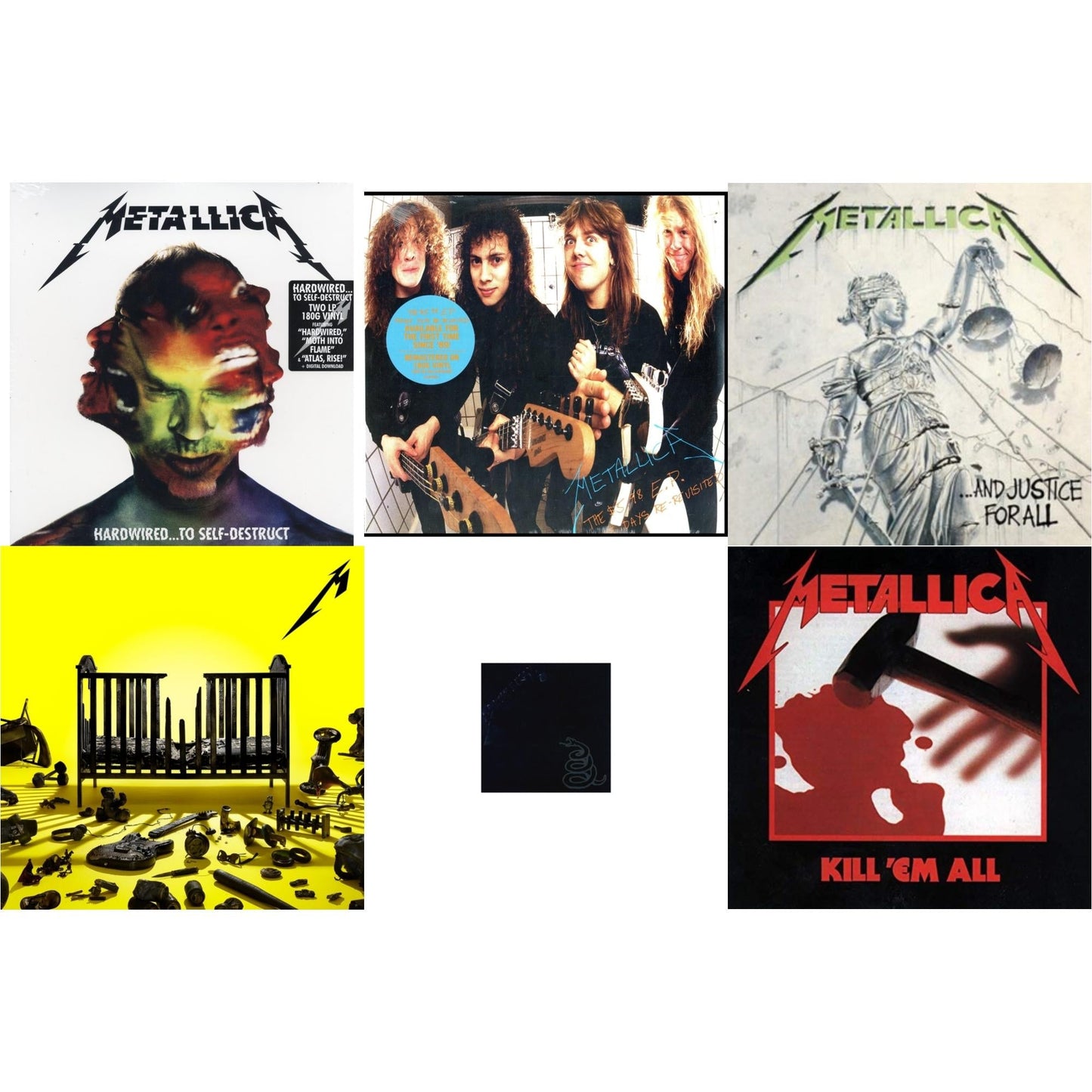 Metallica - 72 Seasons (2LP) & Metallica (Remastered/2LP) & Kill Em All (180G) & Hardwired To Self-Destruct (2LP/180G/Dl Card) & $5.98 Ep: Garage Days Re-Revisited (Remastered) & And Justice For All (Remastered)