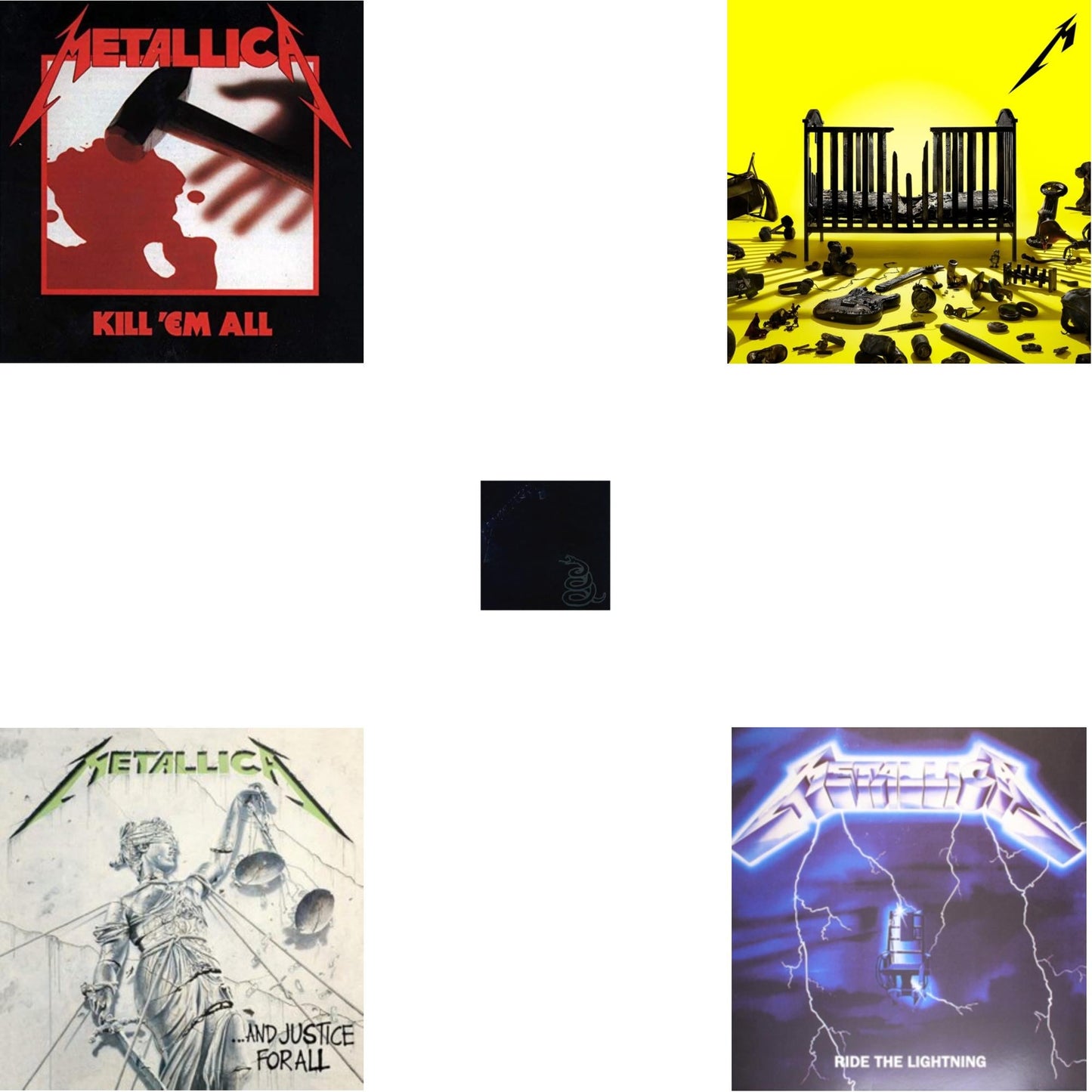 Metallica - 72 Seasons (2LP) & Metallica (Remastered/2LP) & Kill Em All (180G) & Ride The Lightning (180G) & And Justice For All (Remastered)