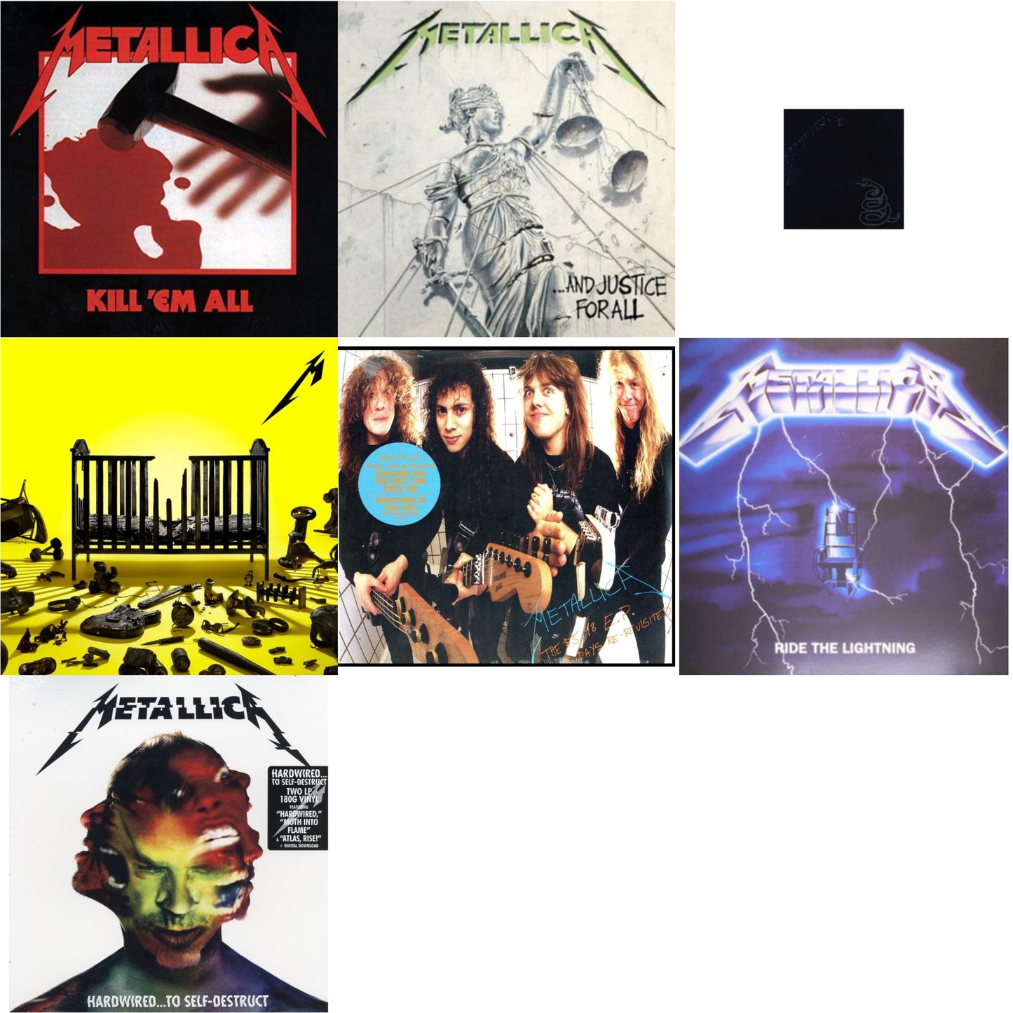 Metallica - 72 Seasons (2LP) & Metallica (Remastered/2LP) & Kill Em All (180G) & Ride The Lightning (180G) & Hardwired To Self-Destruct (2LP/180G/Dl Card) & $5.98 Ep: Garage Days Re-Revisited (Remastered) & And Justice For All (Remastered)