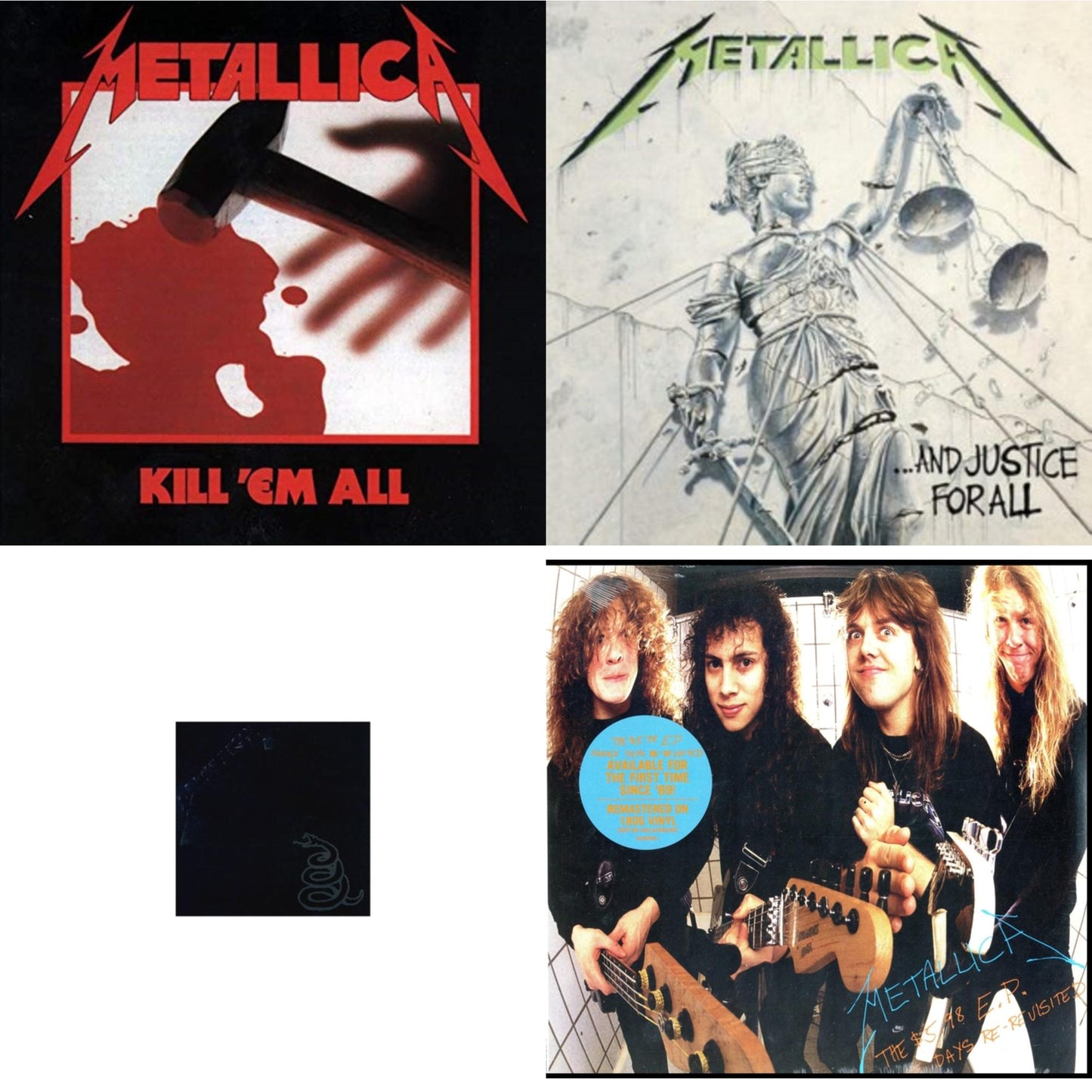 Metallica - Metallica (Remastered/2LP) & Kill Em All (180G) & $5.98 Ep: Garage Days Re-Revisited (Remastered) & And Justice For All (Remastered)