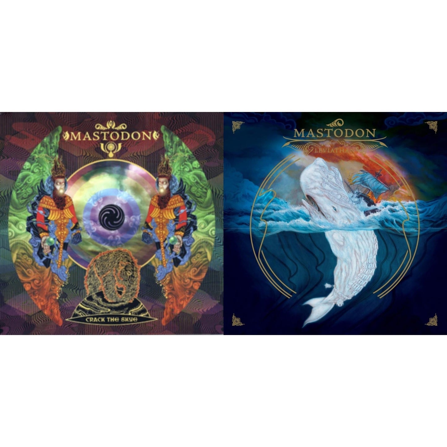 Mastodon - Crack The Skye & Leviathan (White & Kelly Green Merge With Splatter LP Vinyl)