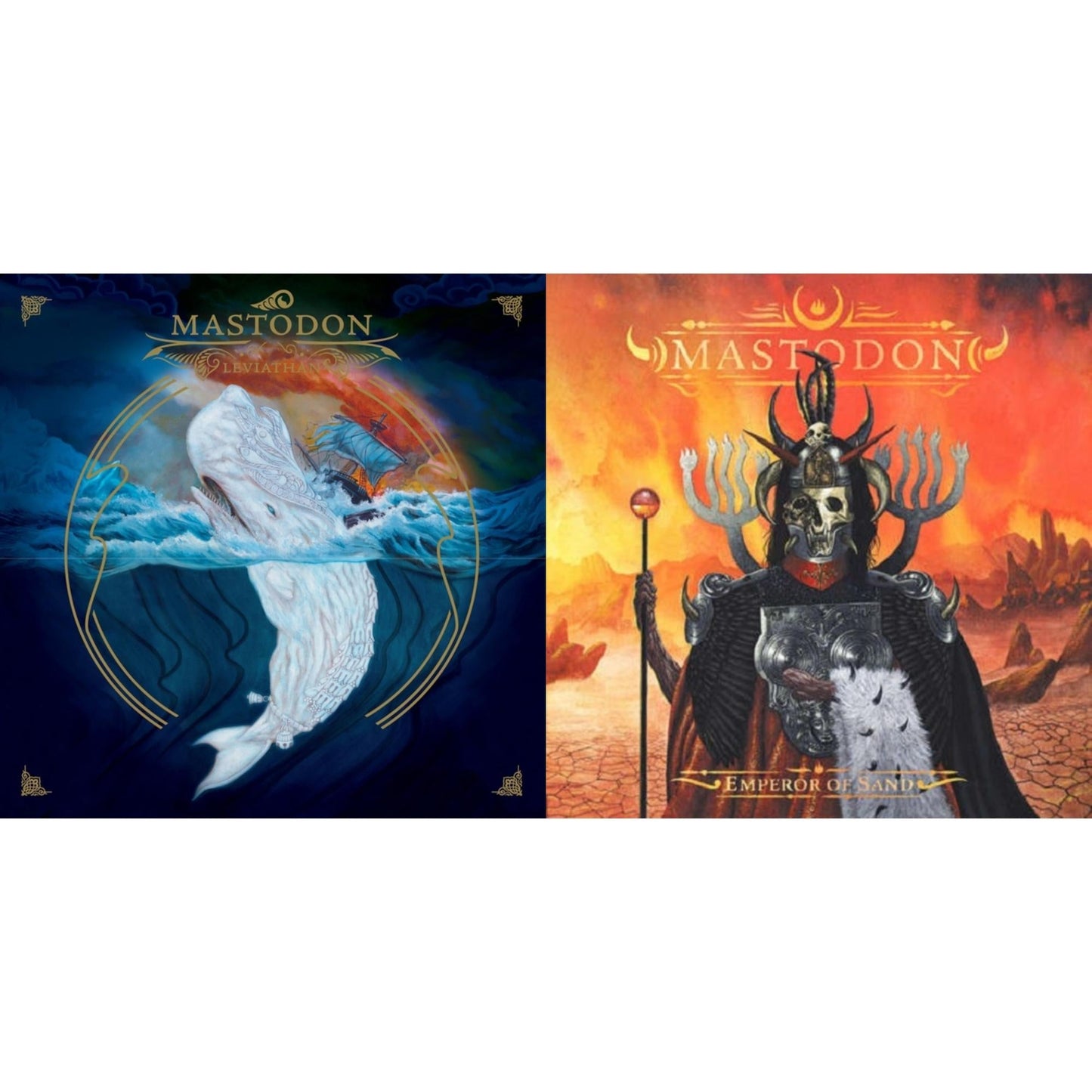 Mastodon - Emperor Of Sand (2LP/180G) & Leviathan (White & Kelly Green Merge With Splatter LP Vinyl)