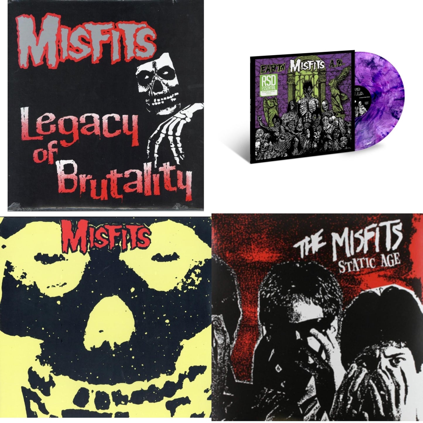 Misfits - Legacy Of Brutality & Earth A.D. / Wolfs Blood (Purple Swirl LP Vinyl) (Rsd Essential) & Collection & Static Age