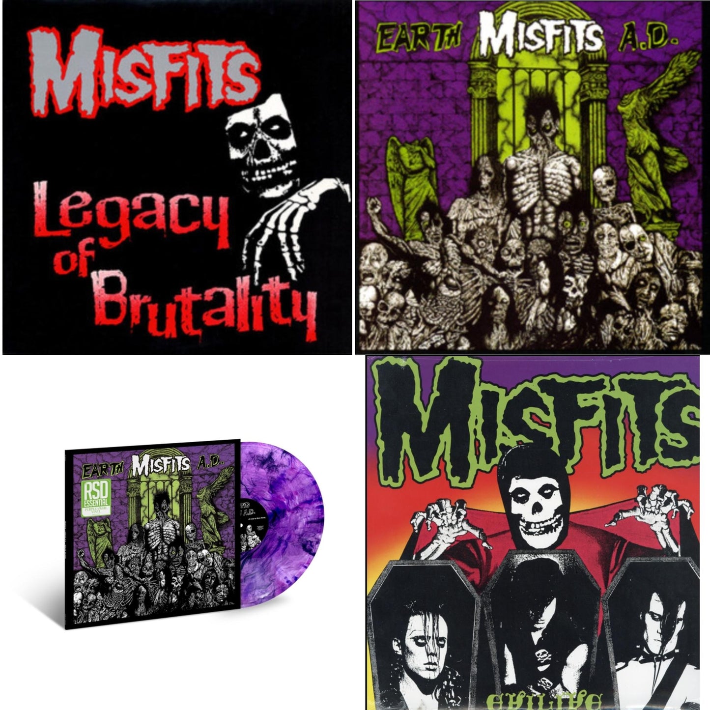 Misfits - Earth A.D. & Legacy Of Brutality & Evilive & Earth A.D. / Wolfs Blood (Purple Swirl LP Vinyl) (Rsd Essential)