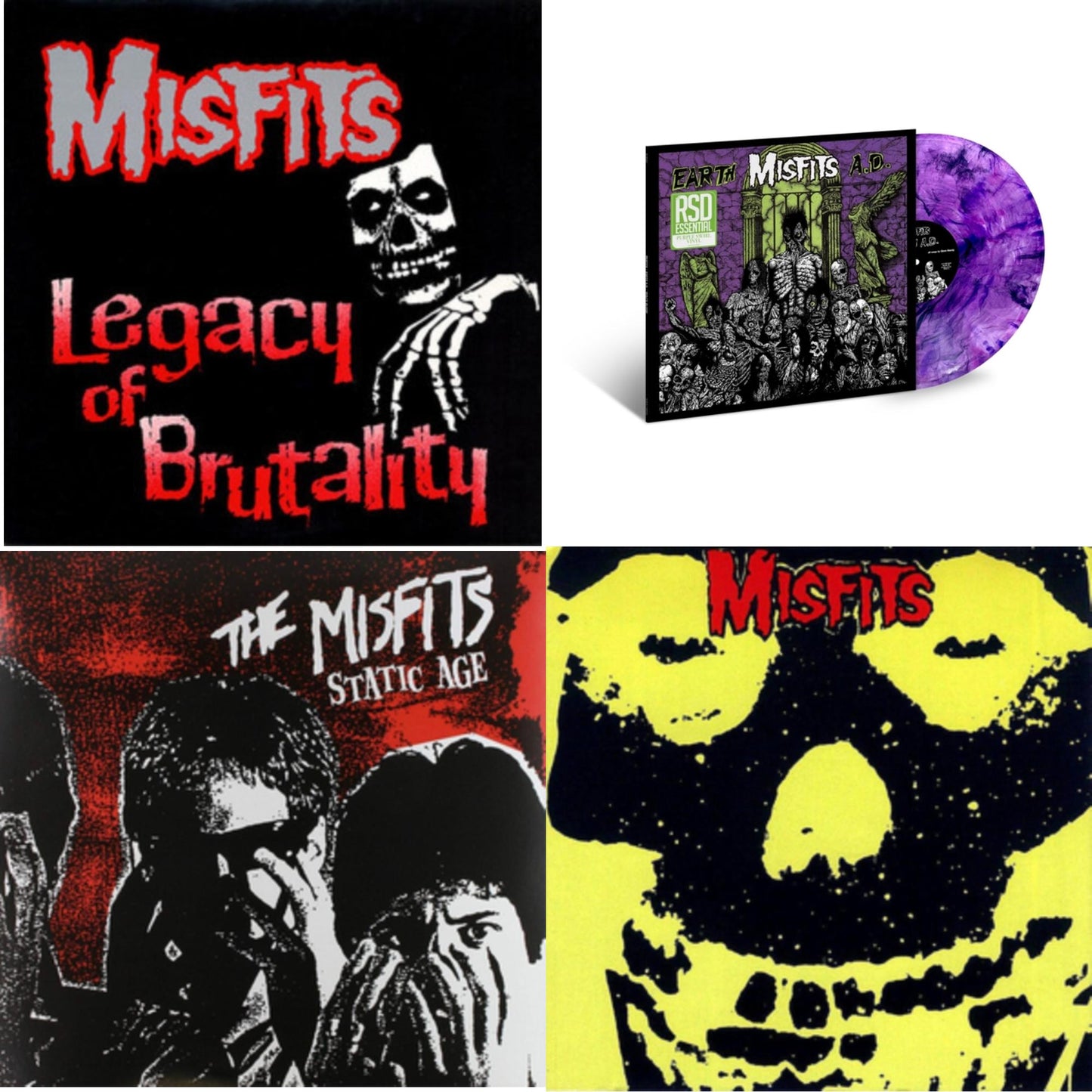 Misfits - Legacy Of Brutality & Earth A.D. / Wolfs Blood (Purple Swirl LP Vinyl) (Rsd Essential) & Static Age & Collection