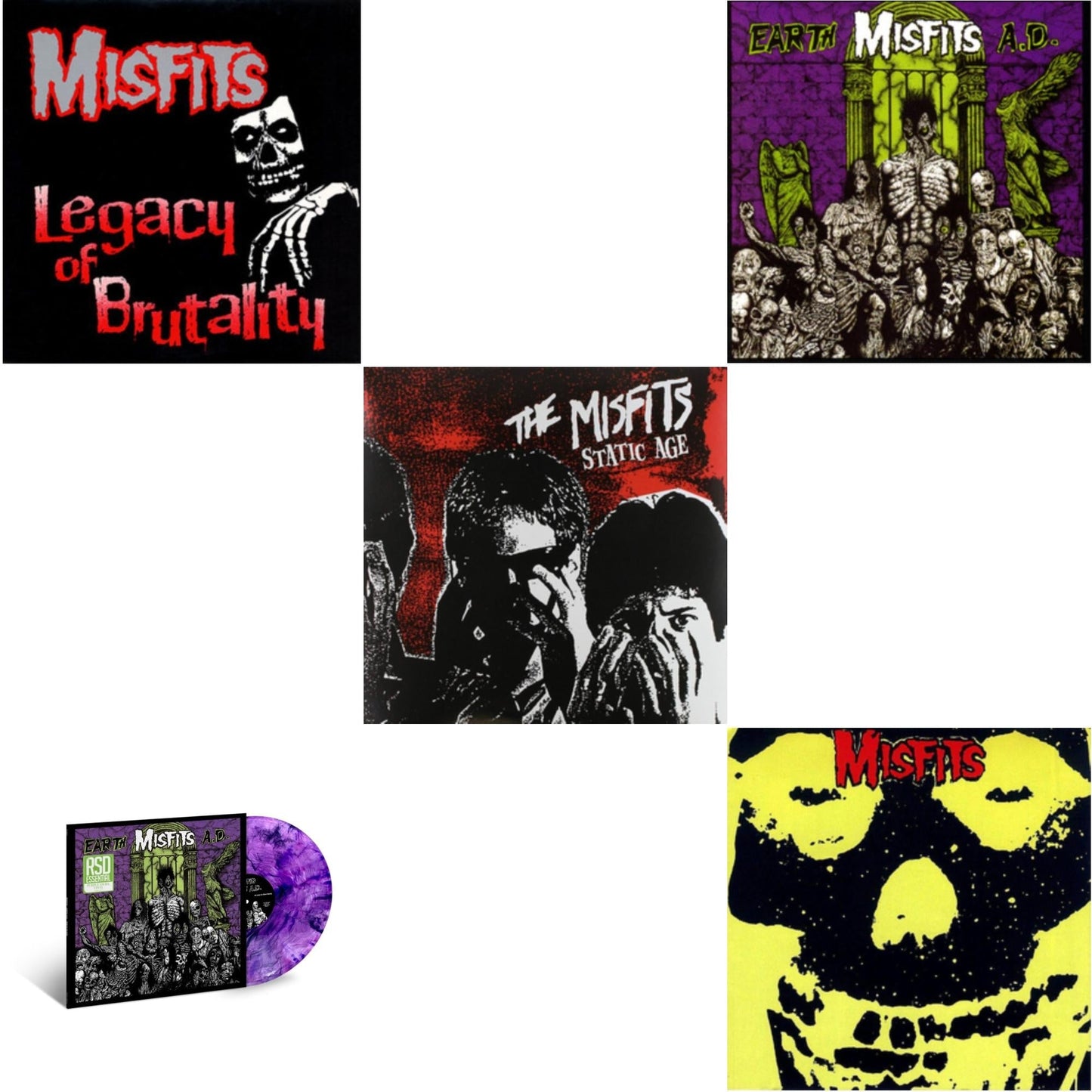 Misfits - Legacy Of Brutality & Earth A.D. / Wolfs Blood (Purple Swirl LP Vinyl) (Rsd Essential) & Static Age & Earth A.D. & Collection