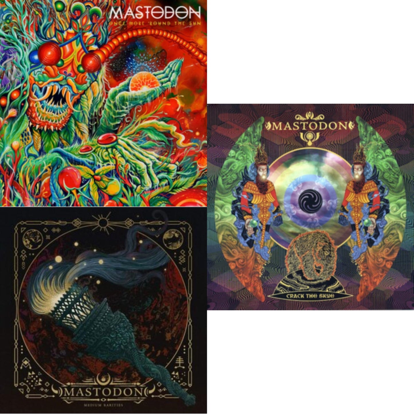 Mastodon - Medium Rarities & Once More Round The Sun & Crack The Skye - LP Vinyl Bundle