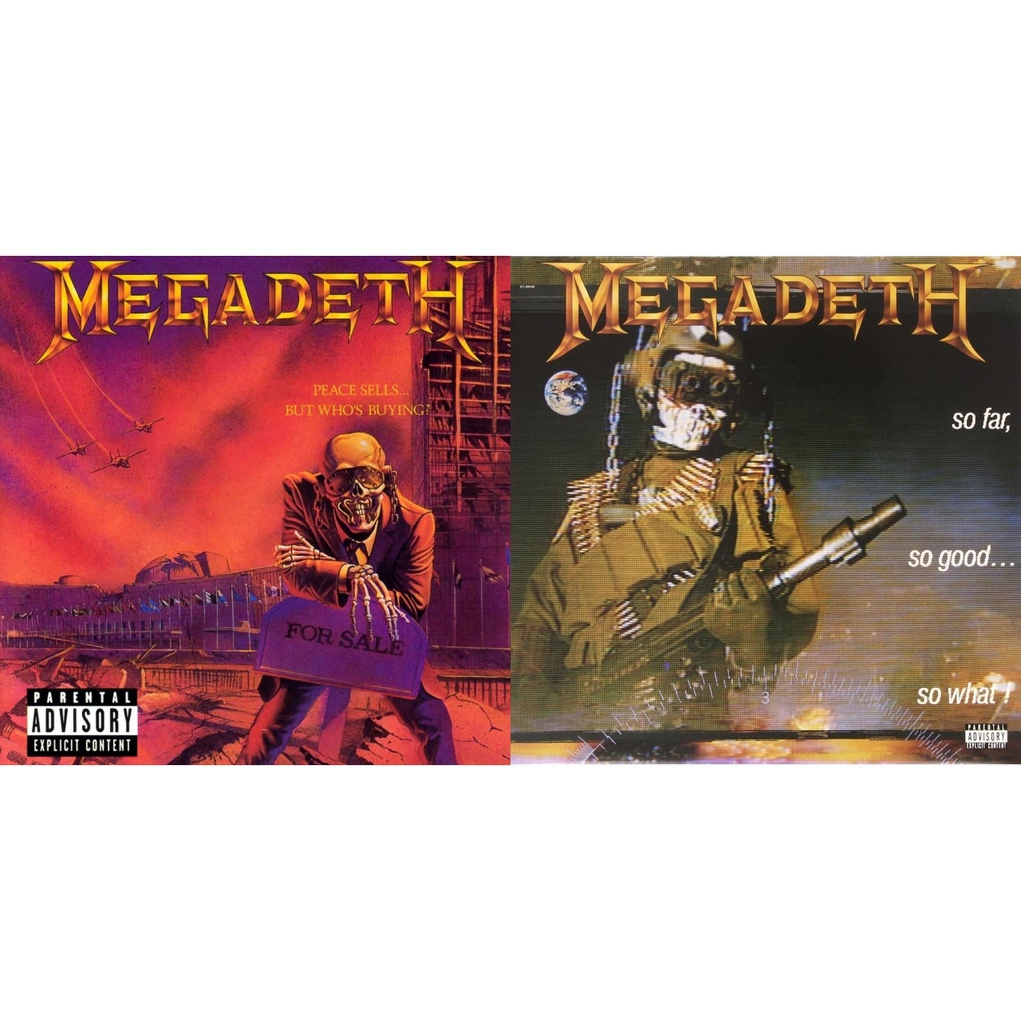 Megadeth - Peace Sells But Who's Buying & So Far So Good So What - LP Vinyl Bundle